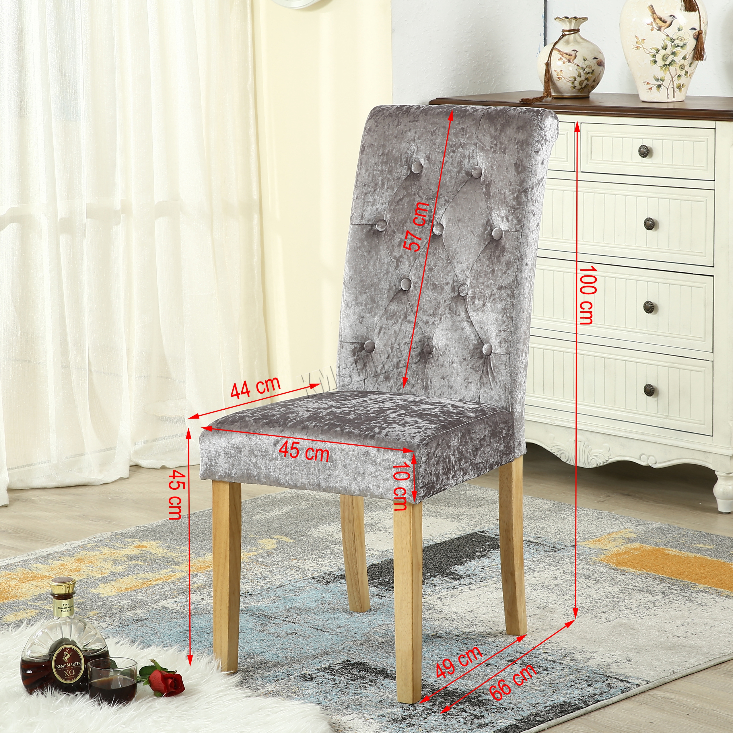 Westwood Crush Velvet Fabric Dining Chairs Scroll High Back Room Westwood Crush Velvet Fabric Dining Chairs Scroll High