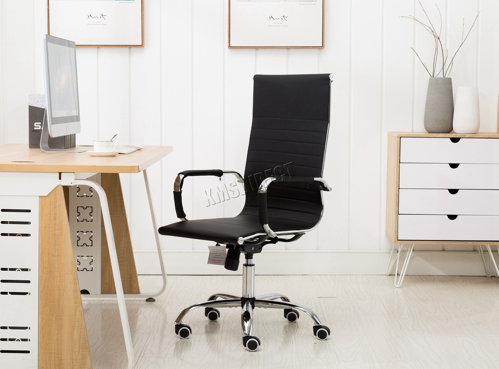 WestWood Home Computer Office Desk Chair Faux Leather PU Swivel High