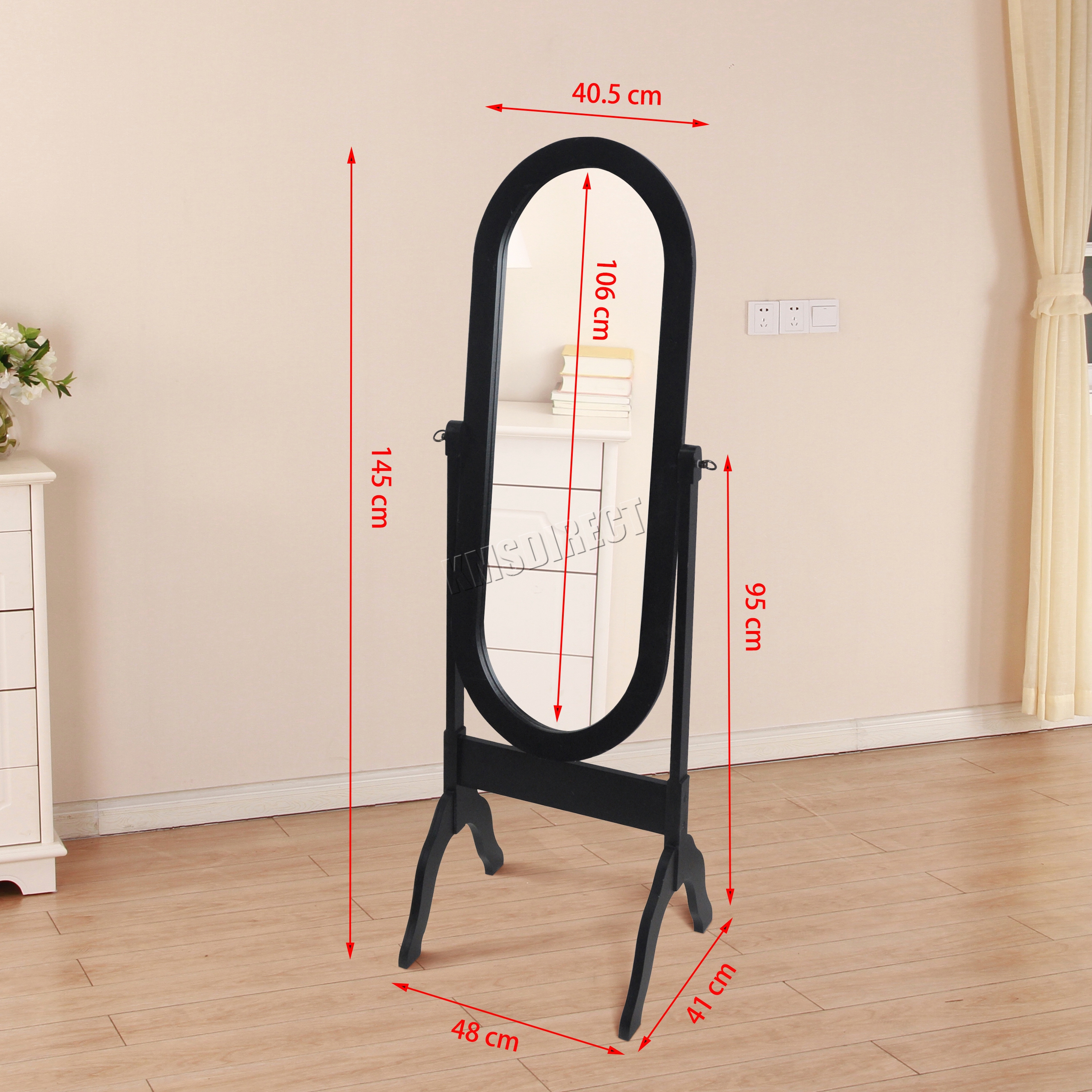 WestWood Makeup Dressing Full Mirror Floor Free Standing Tilt Bedroom