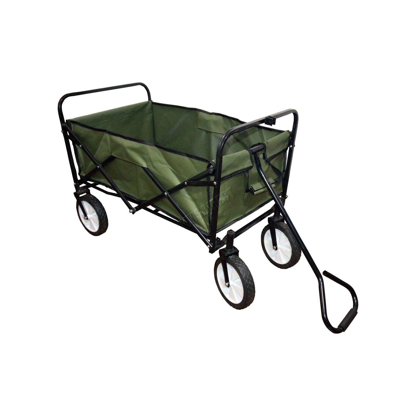BIRCHTREE Foldable Garden Trolley Wheelbarrow Trailer Hand Cart Wagon