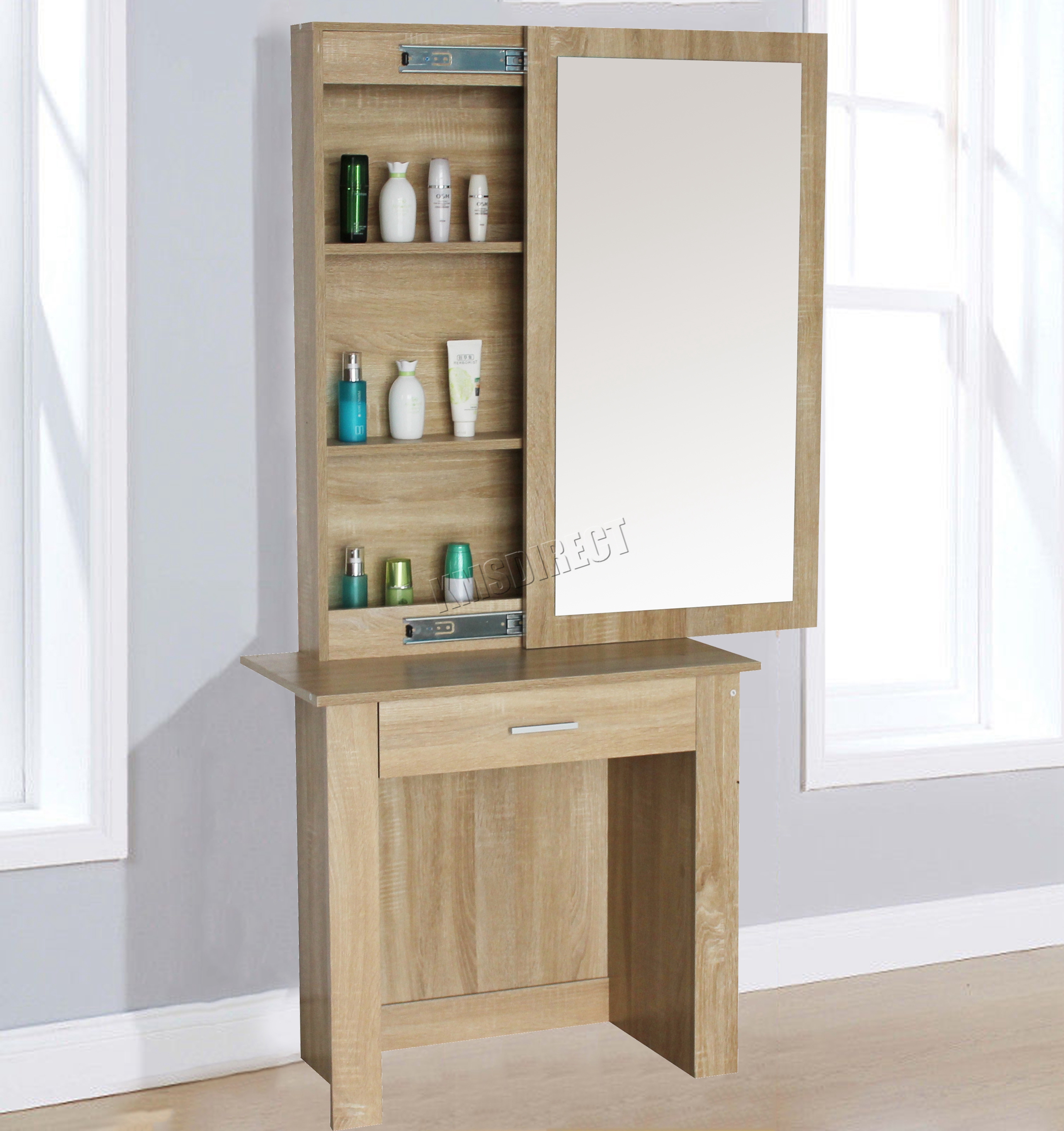 Westwood Vanity Wooden Makeup Jewelry Dressing Table With ...