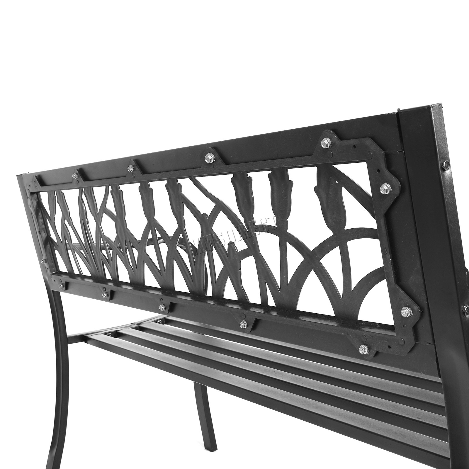 WestWood Outdoor 3 Seater Garden Bench Seat Chair Slat Steel Park Patio