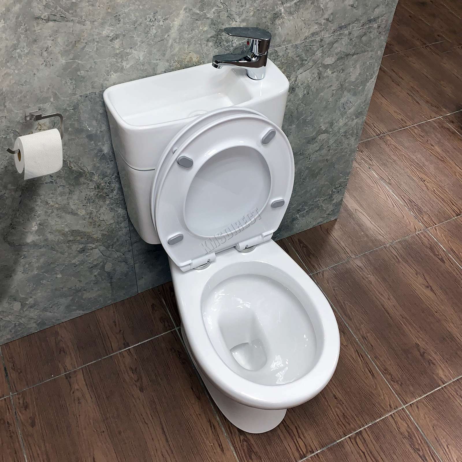 WestWood 2IN1 Combi Toilet With Sink Basin Tap Cloakroom Bathroom Suite