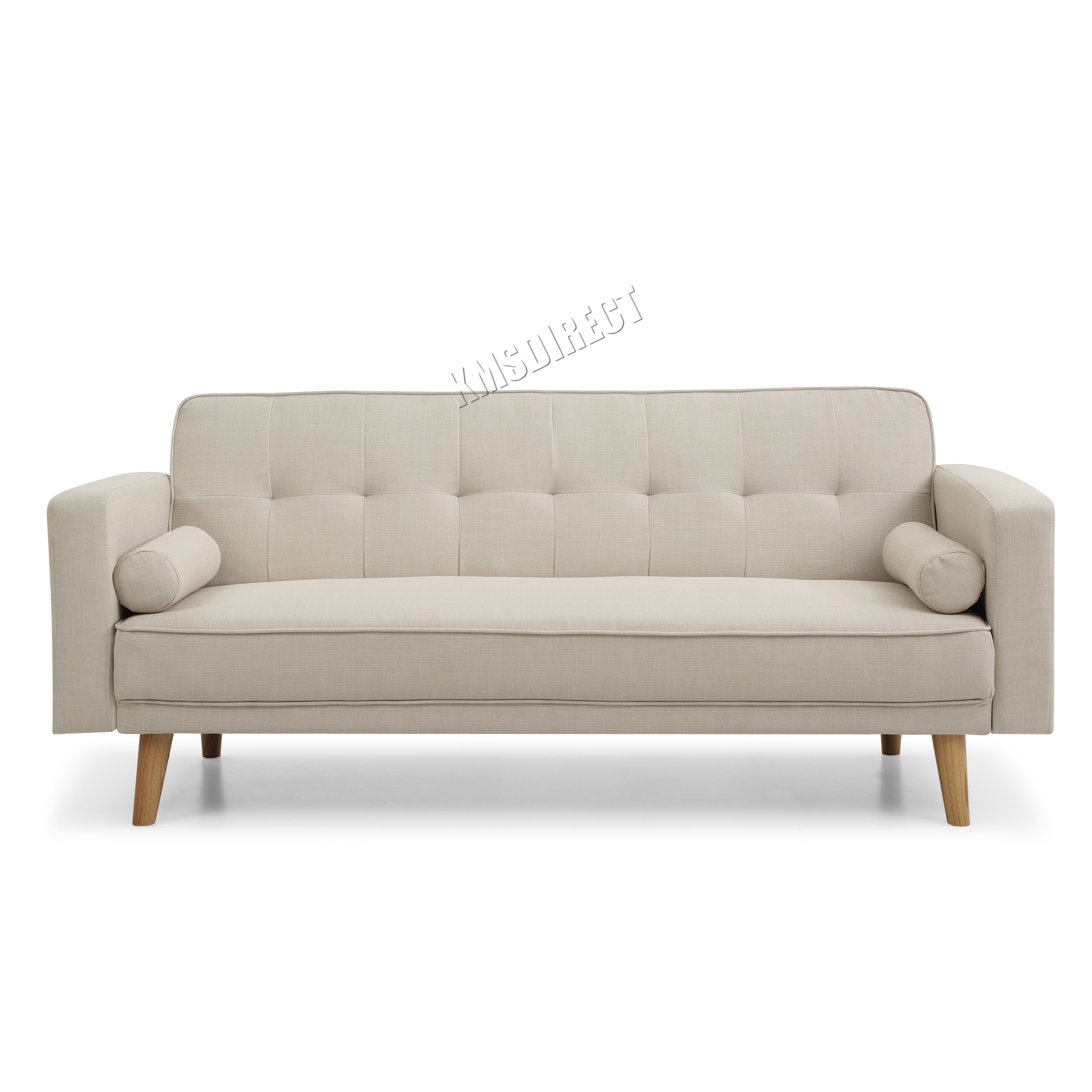 Damaged Westwood Fabric Sofa Bed 3 Seater Couch Furniture Beige Sentinel Damaged Westwood Fabric Sofa Bed 3 Seater Couch Furniture Beige Fsb04
