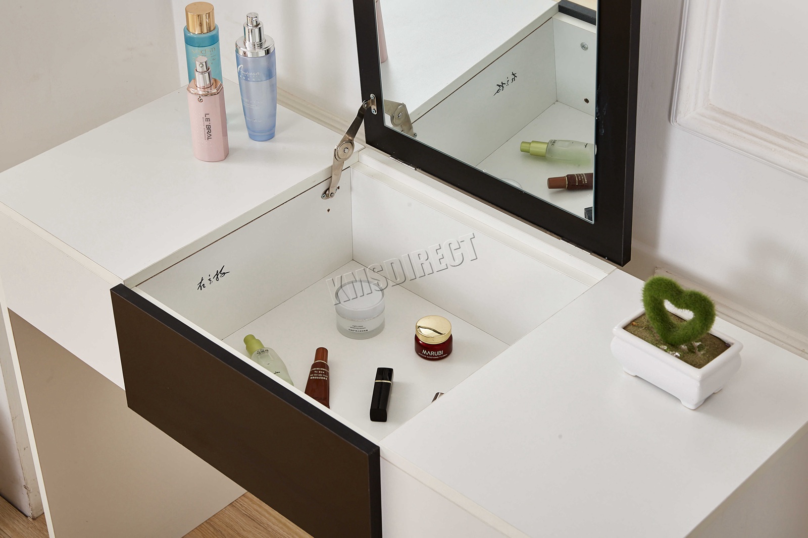 WestWood Dressing Table Modern MakeUp Table Furniture With Lift Up