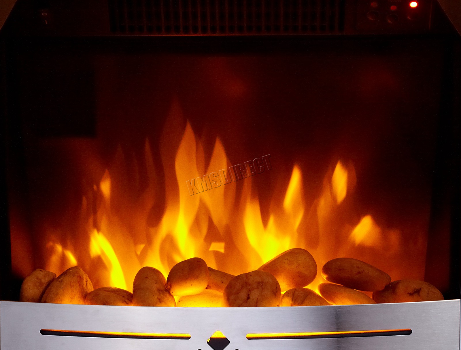 FoxHunter Electric Fire 2000W Home Flame Effect Gas Fireplace Look 3