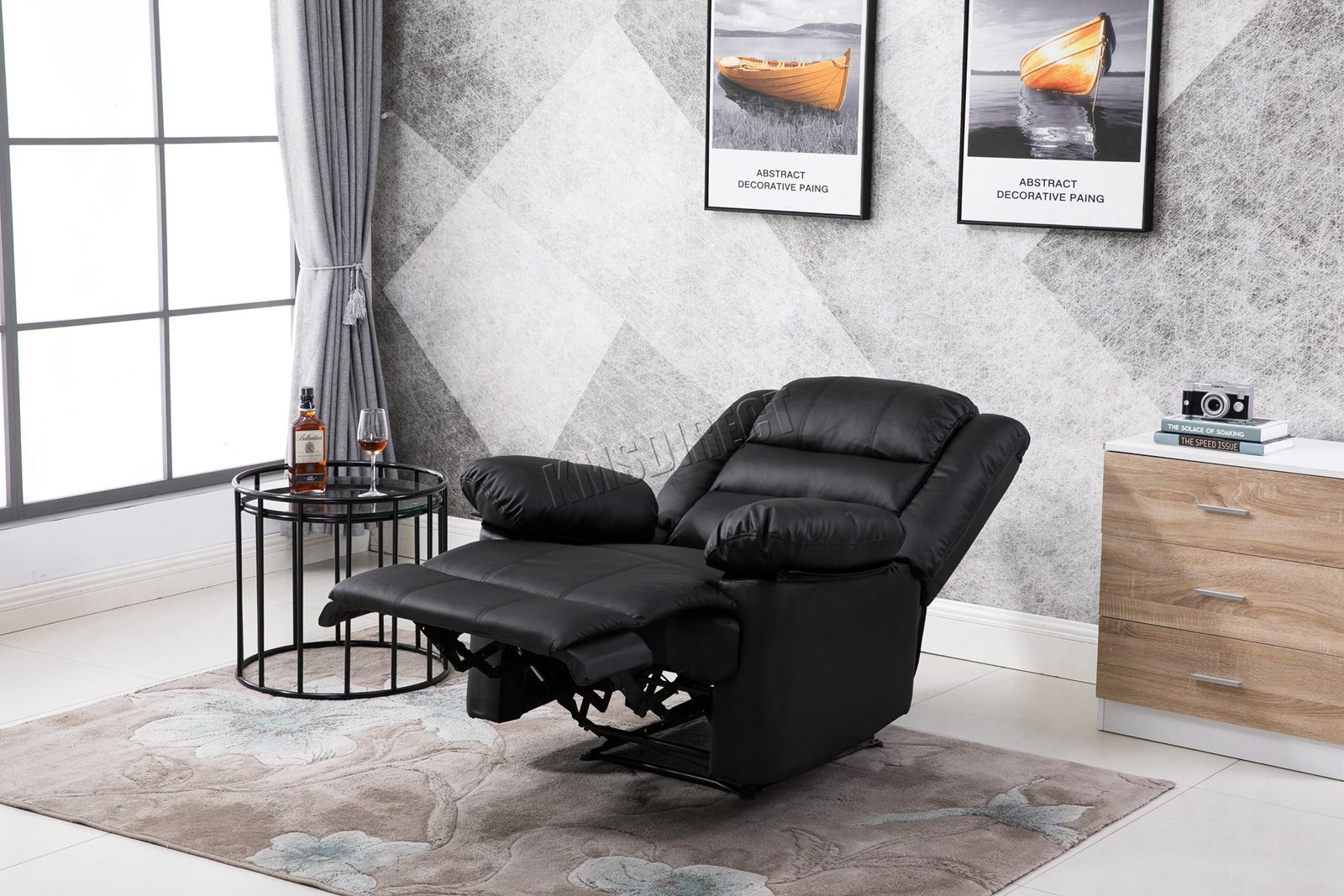 WestWood Recliner Sofa Chair Armchair Luxury Seater PU Leather Cinema