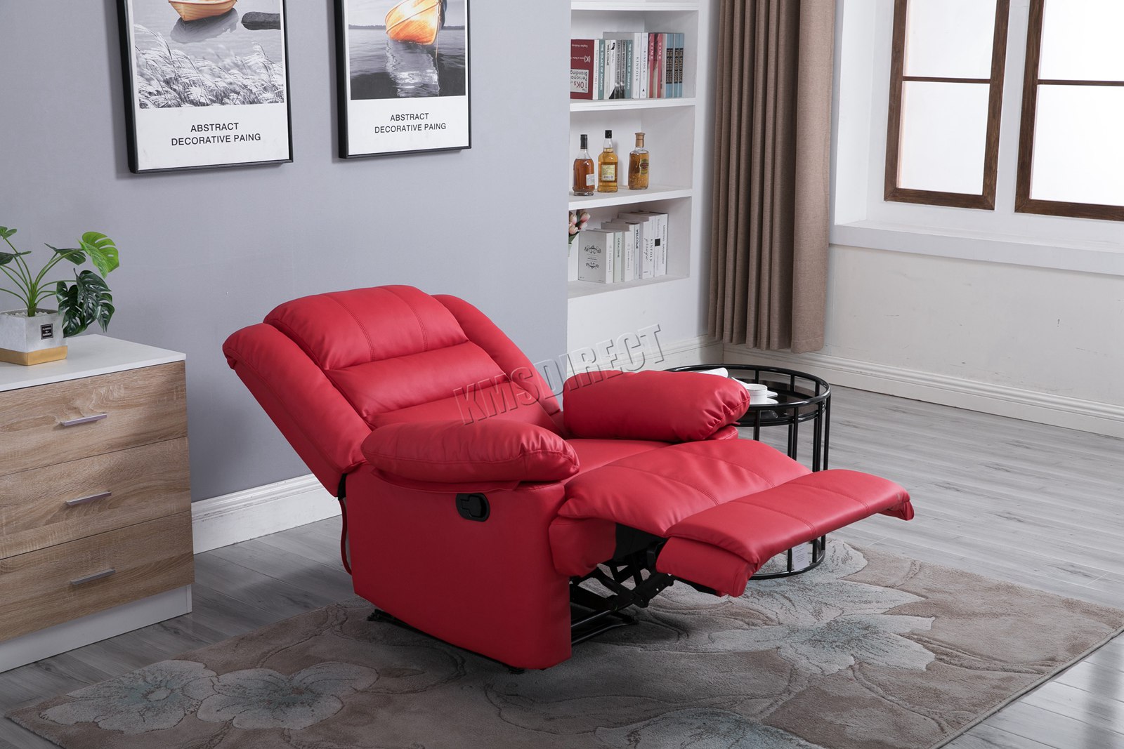 WestWood Recliner Sofa Chair Armchair Luxury Seater PU Leather Cinema