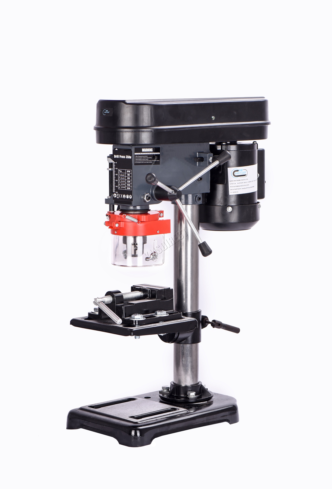 Switzer pilier Presse Perceuse Bench Top Table Stand 500 W 16 mm Banc de Travail Vitesse 9