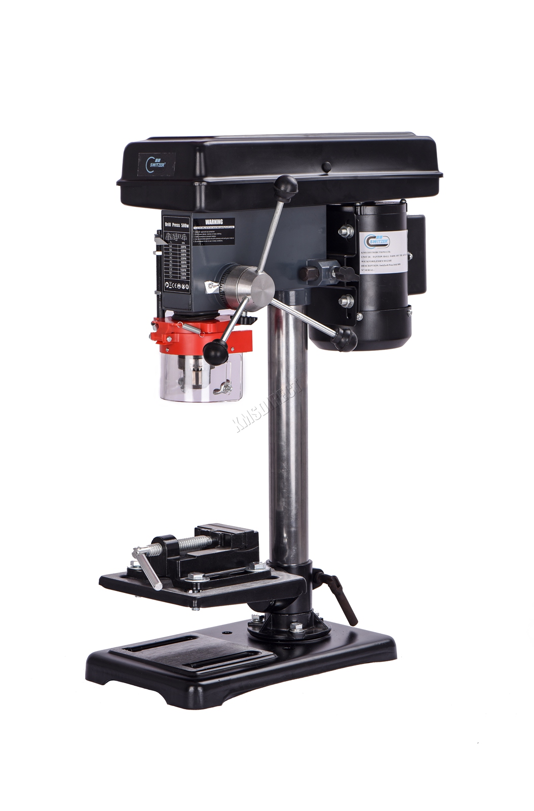 Switzer pilier Presse Perceuse Bench Top Table Stand 500 W 16 mm Banc de Travail Vitesse 9