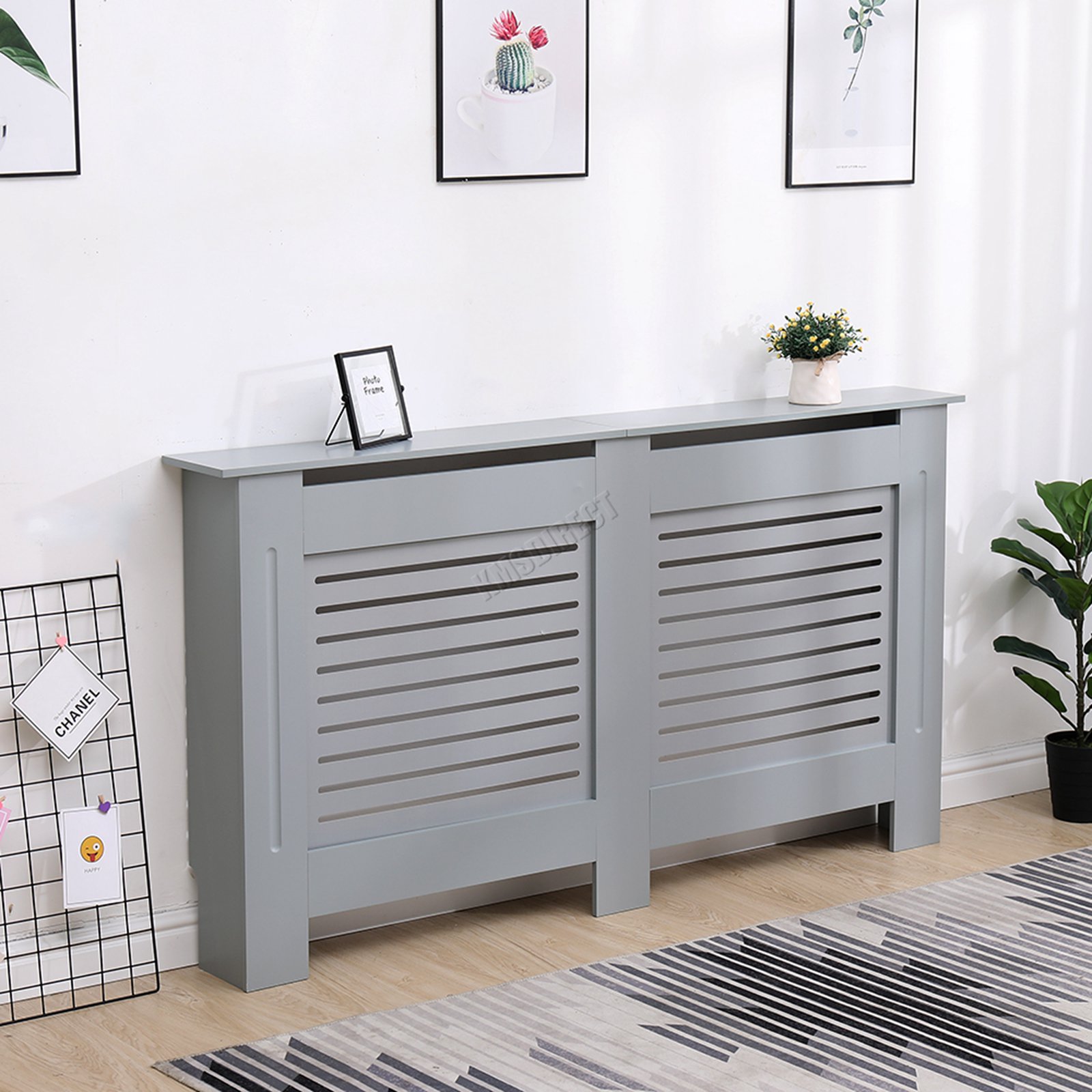 WestWood Radiator Cover White Or Grey Wooden Radiator Wall Shelves