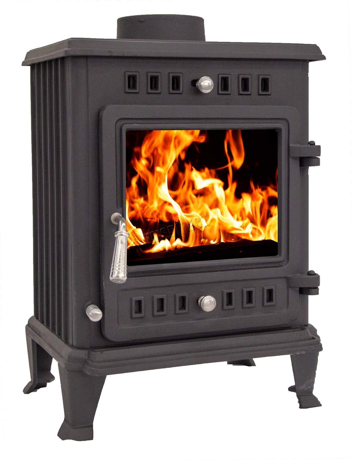 Woodburner Cast Iron Log Burner Multifuel Wood Burning Stove 6KW ECB5