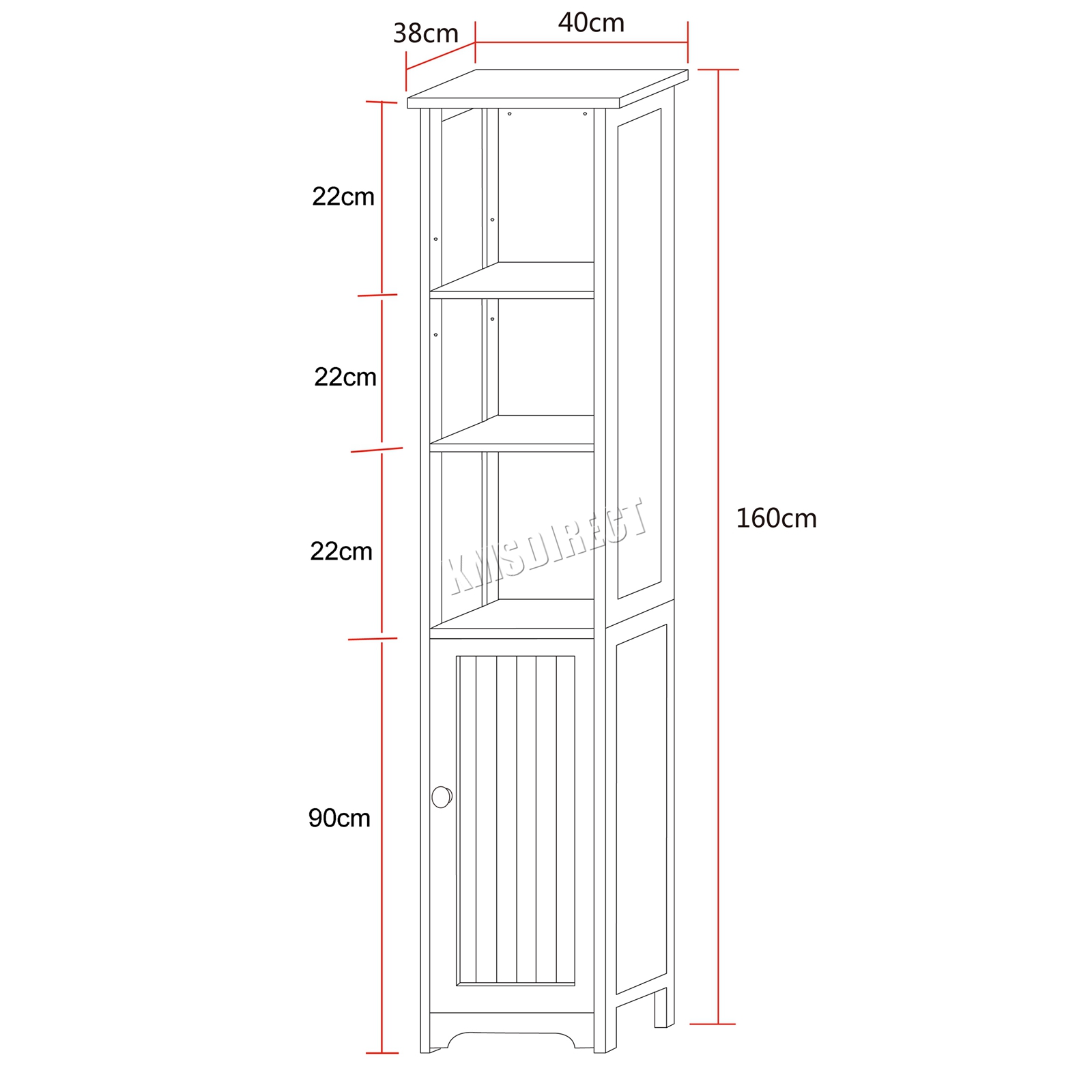 WestWood Wooden Bathroom Wall Mount Tall Shelving Unit Storage Cupboard eBay