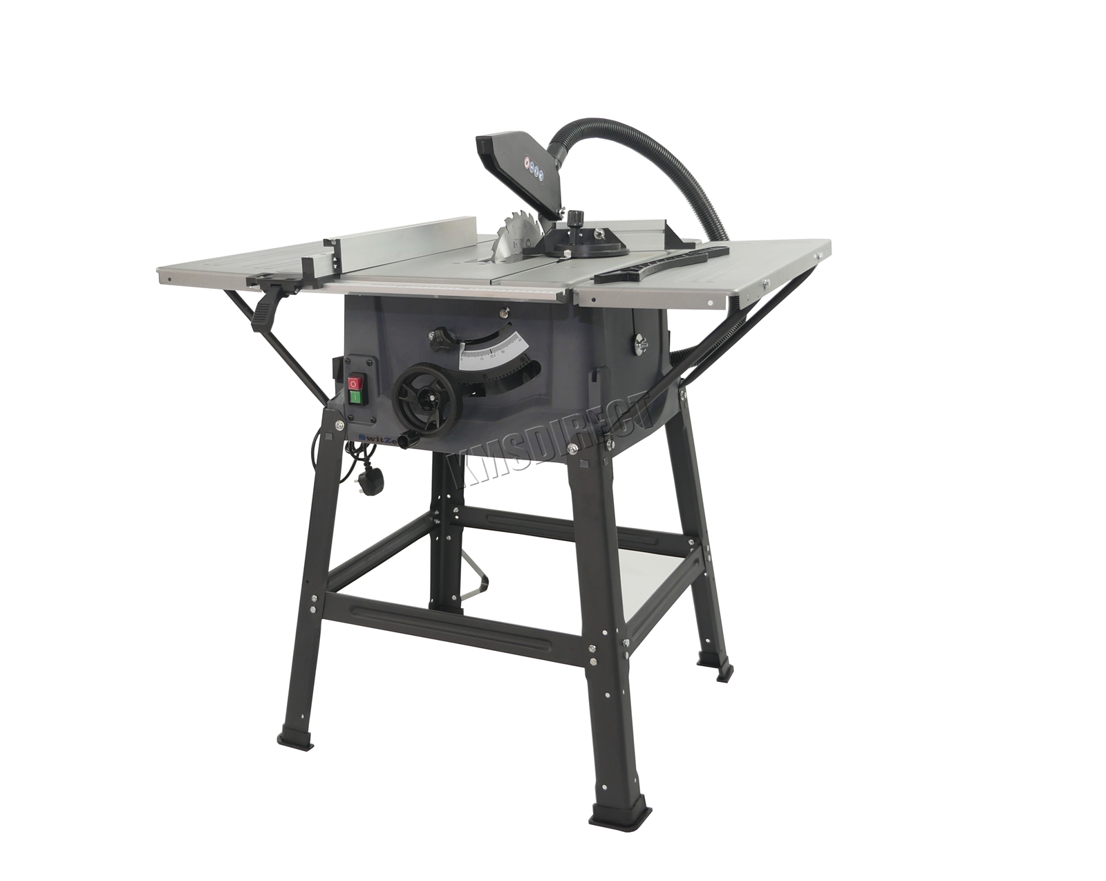 SwitZer Table Saw 10" Inch Bench Table 224mm side extensions 1800W TS01 Grey 5055418335454 eBay