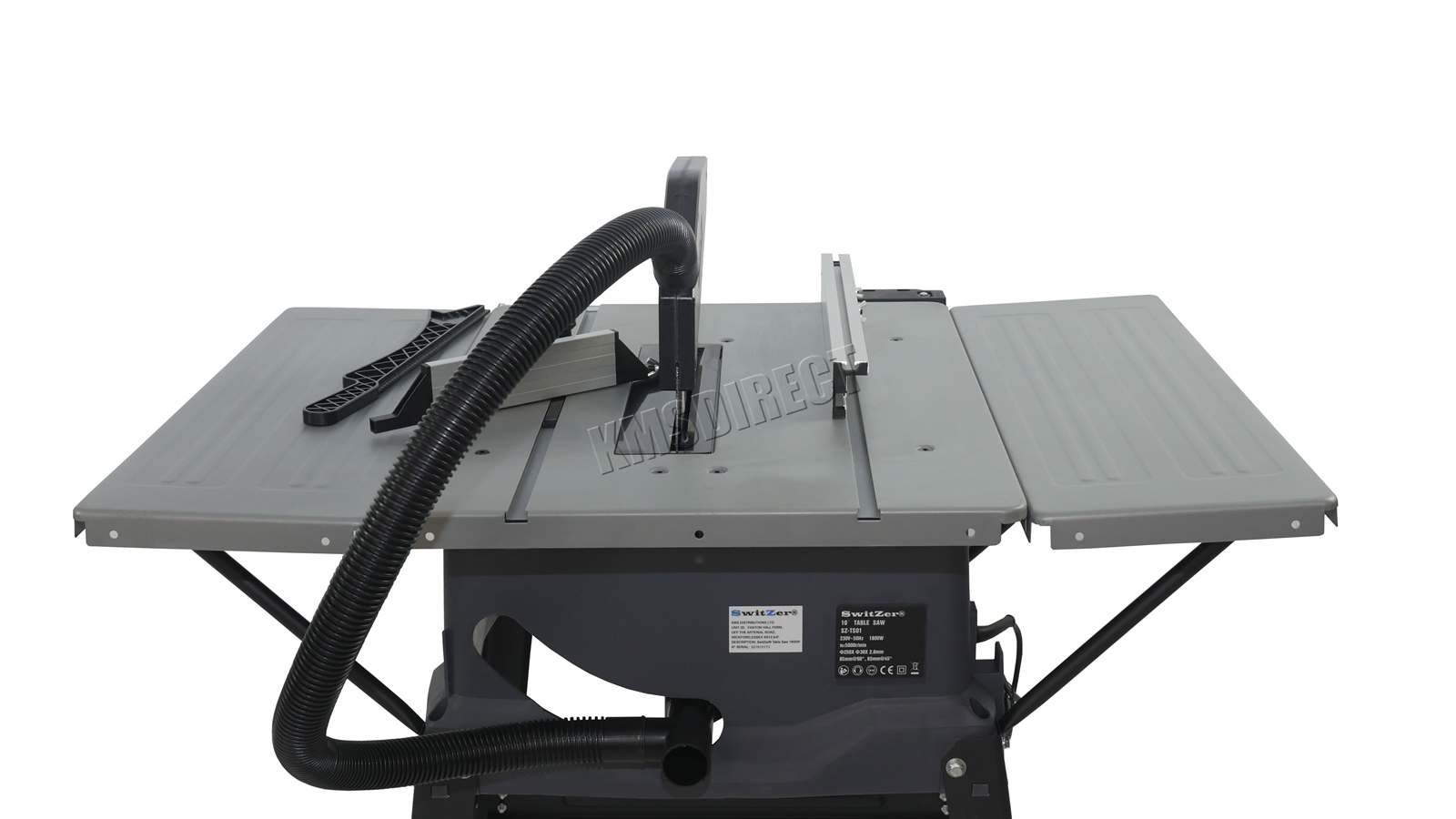 SwitZer Table Saw 10" Inch Bench Table 224mm side extensions 1800W TS01 Grey 5055418335454 eBay