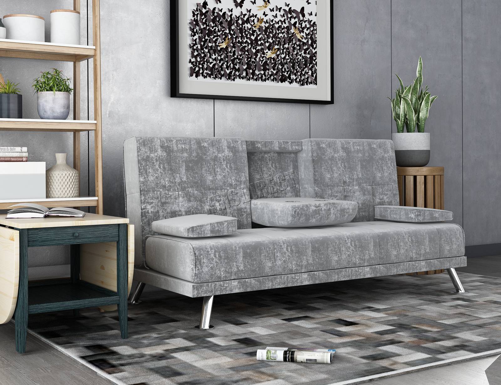 WestWood Fabric Manhattan Sofa Bed Recliner 3 Seater Modern Luxury