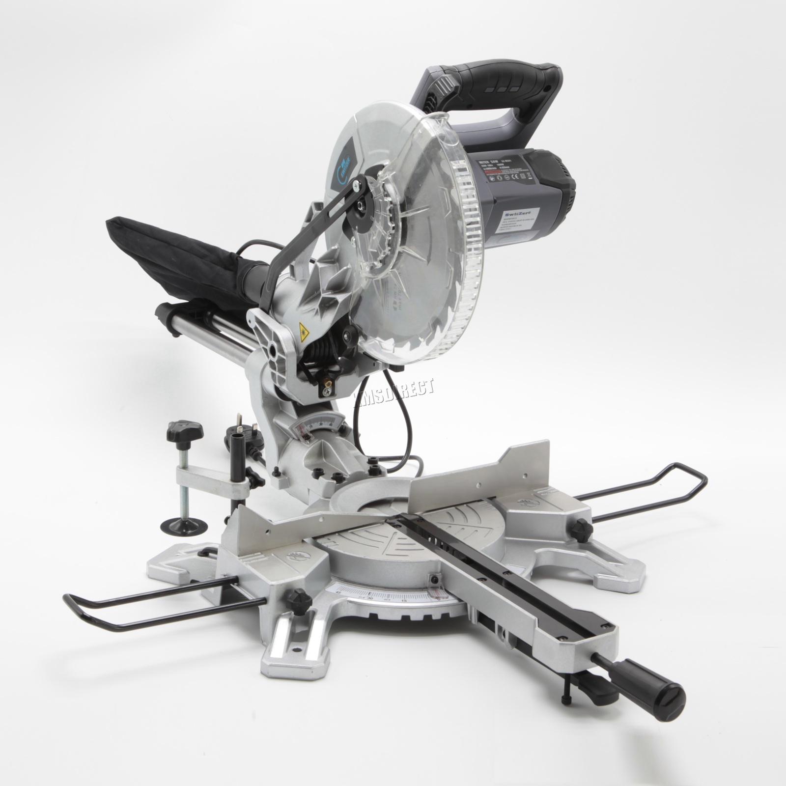 SwitZer Mitre Saw 10 inch Compound Sliding 1800W Single Bevel Cut Laser Blade 5055418336451 eBay