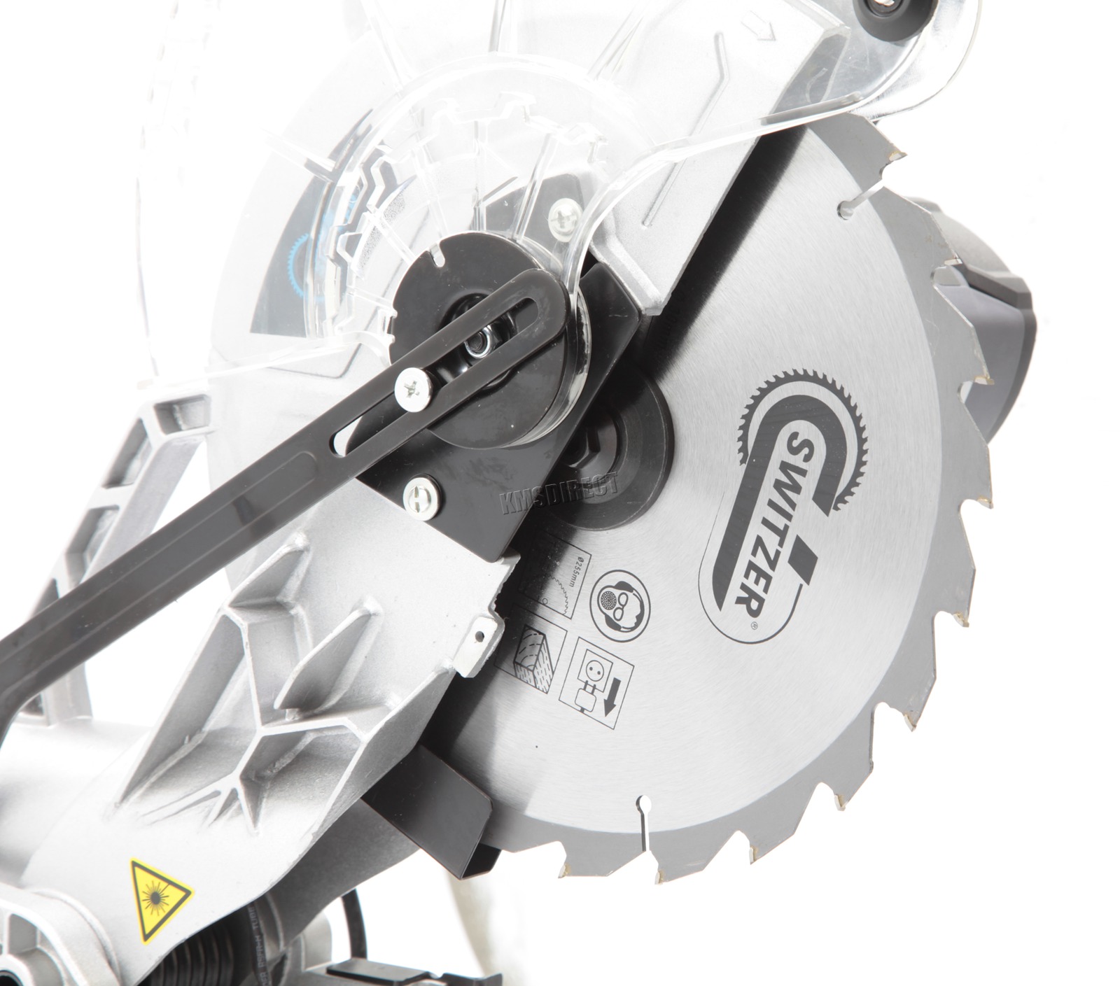 SwitZer Mitre Saw 10 inch Compound Sliding 1800W Single Bevel Cut Laser Blade 5055418336451 eBay