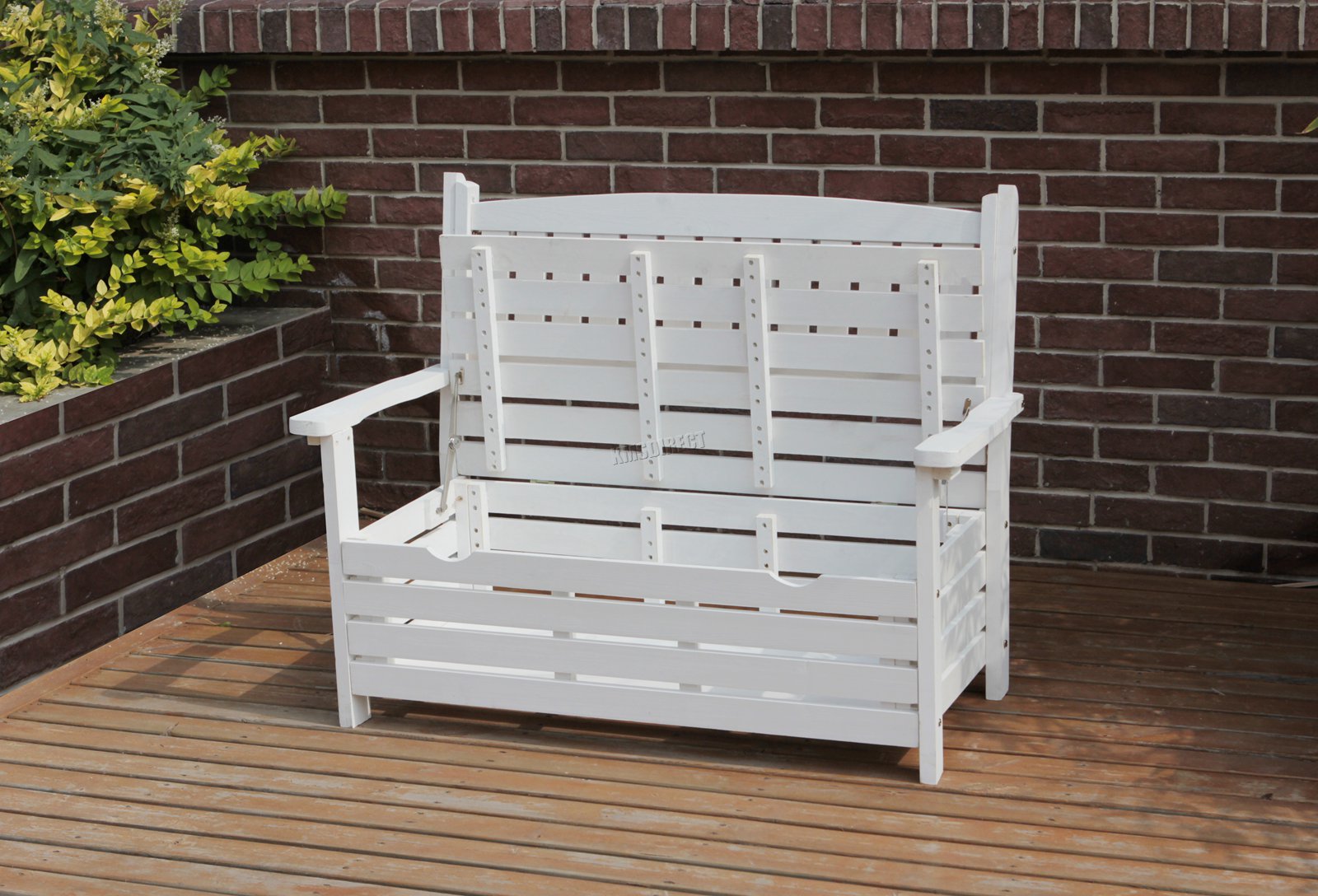 BIRCHTREE Garden Bench 2 Seater Storage Box Chair Wood Patio Deck Patio