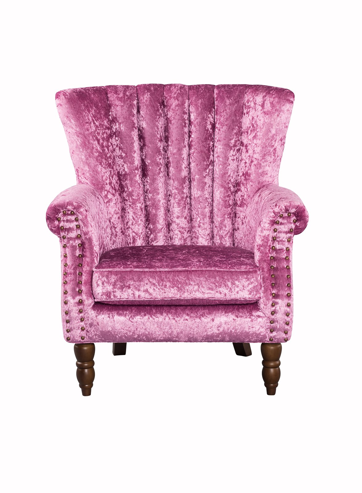 WestWood Morden Upholstered Crush Velvet Armchair Fabric Tub Chair Sofa