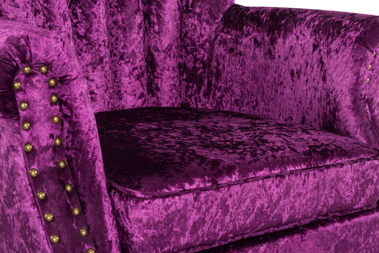 WestWood Morden Upholstered Crush Velvet Armchair Fabric Tub Chair Sofa