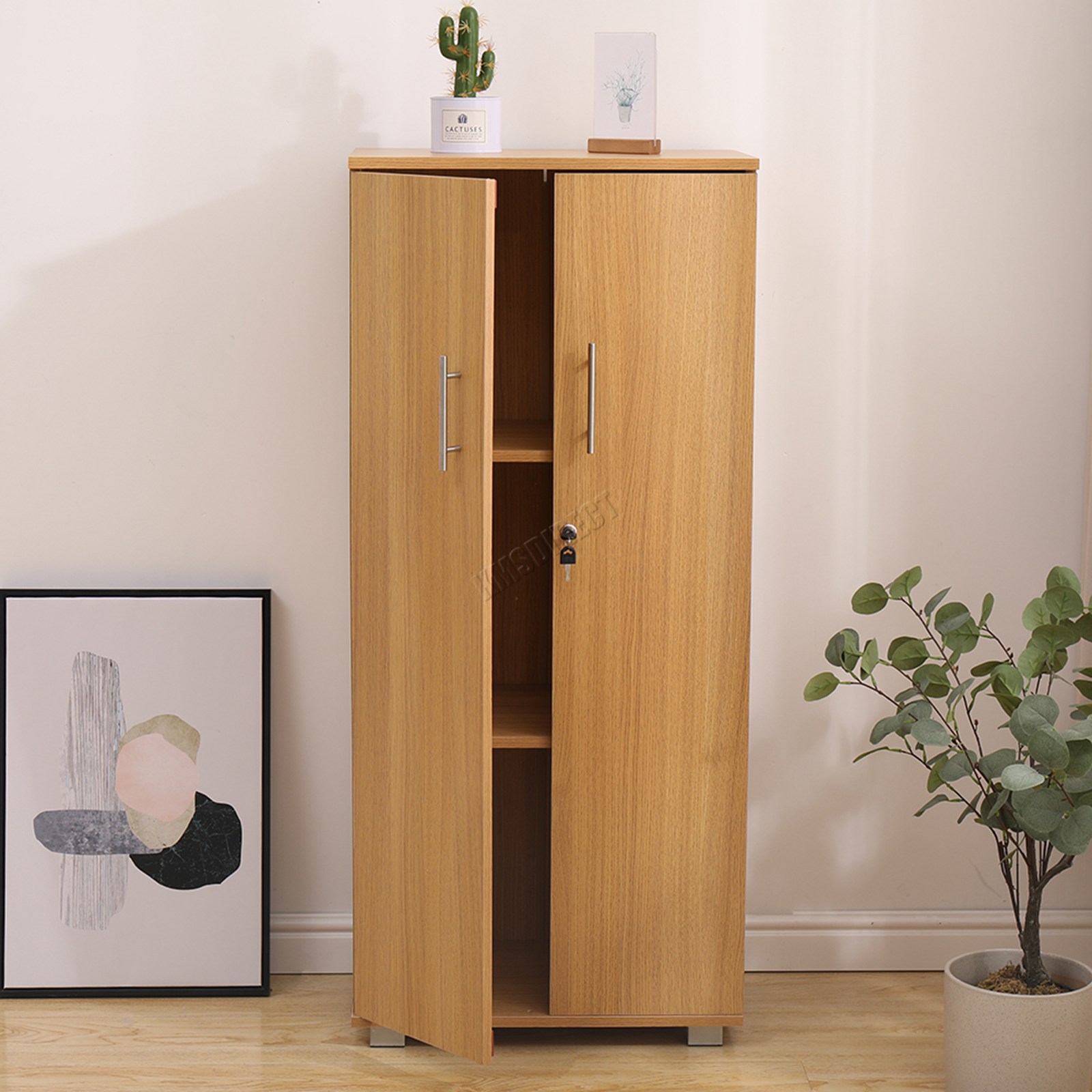 Westwood 3 estantes de almacenamiento armario de oficina armario con