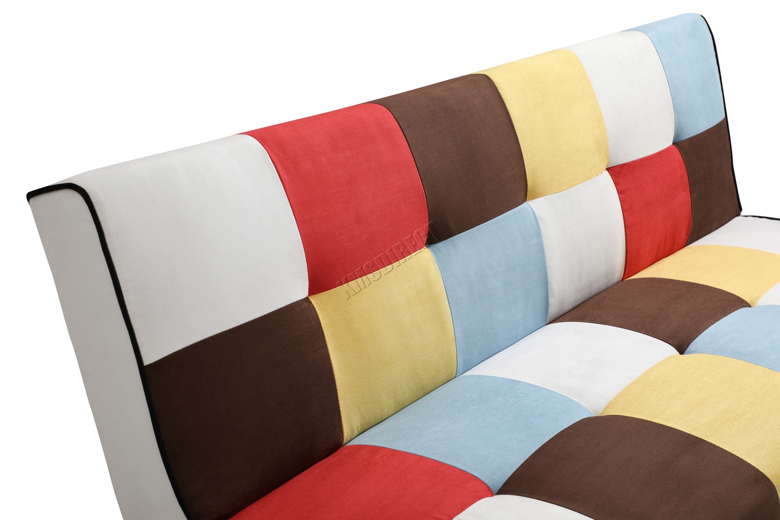 WestWood Patchwork Rainbow Sofa Bed ClickClack 3 Seater Retro Couch