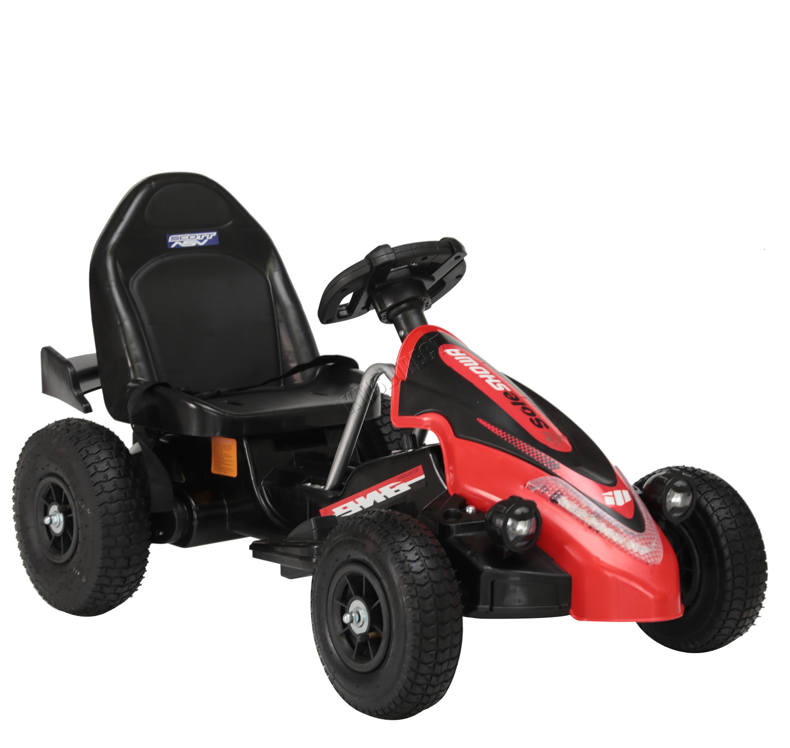 GALACTICA Electric Kids Go Kart Racing Pedal Ride On Car Rubber Tyre