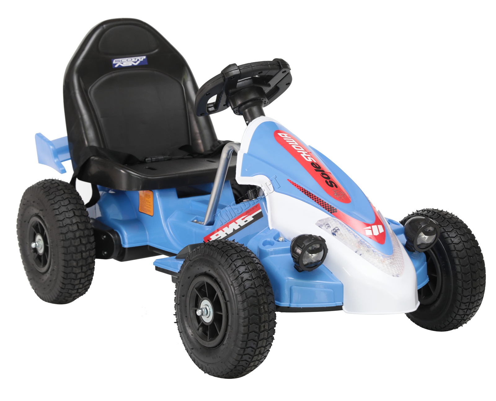 GALACTICA Electric Kids Go Kart Racing Pedal Ride On Car Rubber Tyre