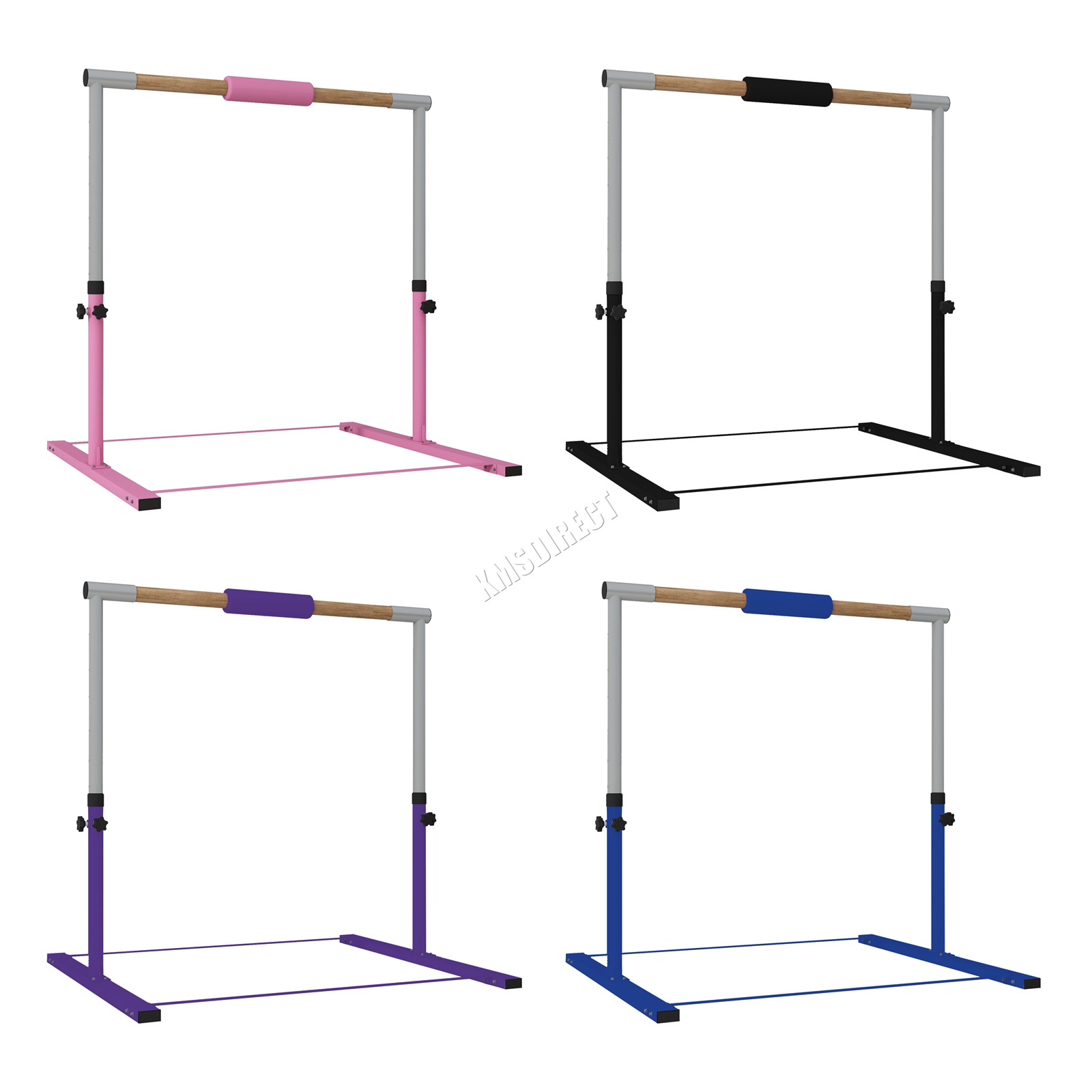 FIT4YOU Gymnastics High Bar 4FT Adjustable Horizontal Kids Home Gym