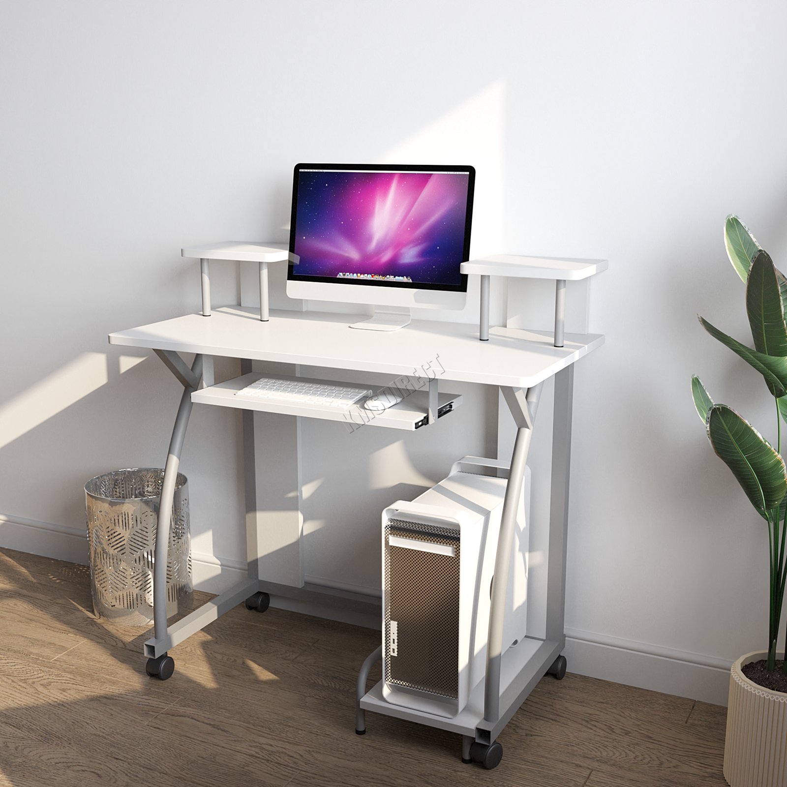 Westwood Mobile Computer Desk OFFICE Studie Laptop PC Tisch Workstation