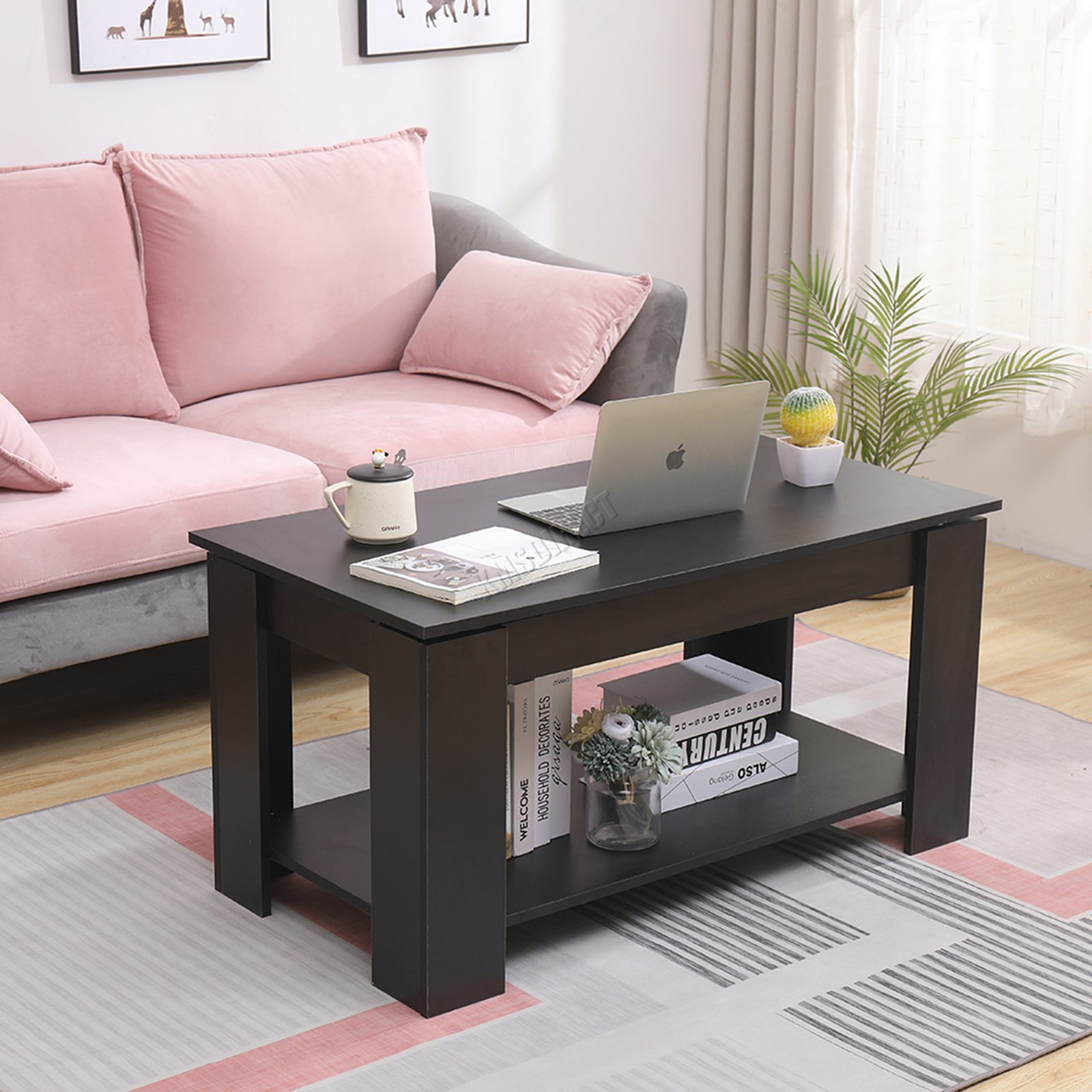 WestWood Kaffeetisch Lift Auf Top Schreibtisch Hidden Aufbewahrung