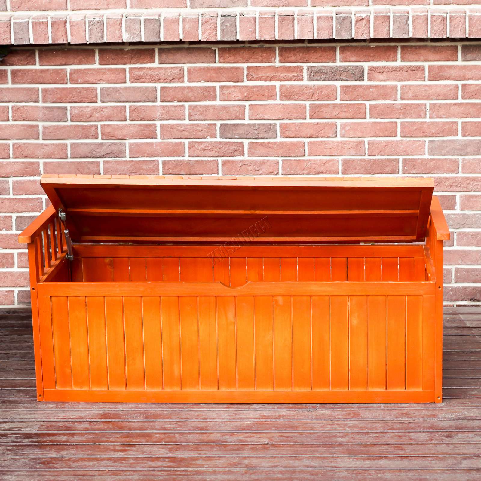 BIRCHTREE Wooden Garden Bench 2 Seater Storage Box with Lid Outdoor Patio Deck eBay