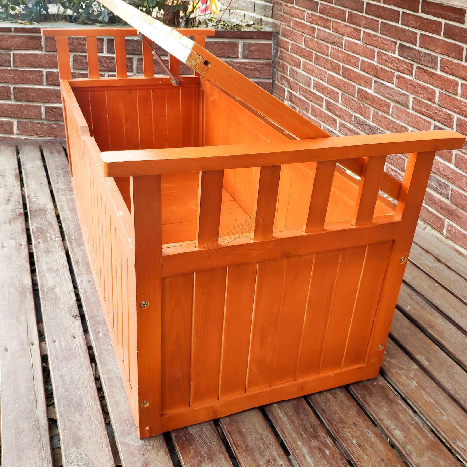 BIRCHTREE Wooden Garden Bench 2 Seater Storage Box with Lid Outdoor