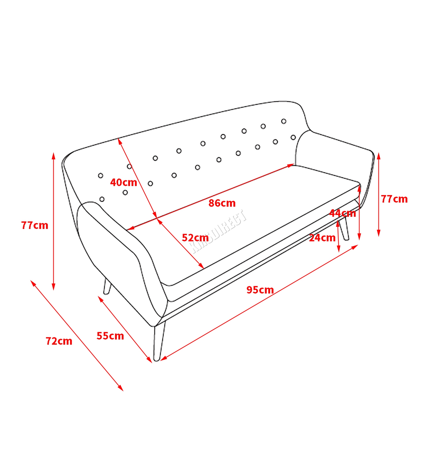 WestWood Patchwork Sofa Chair Suite Set Retro Multicolour Upholstered 2