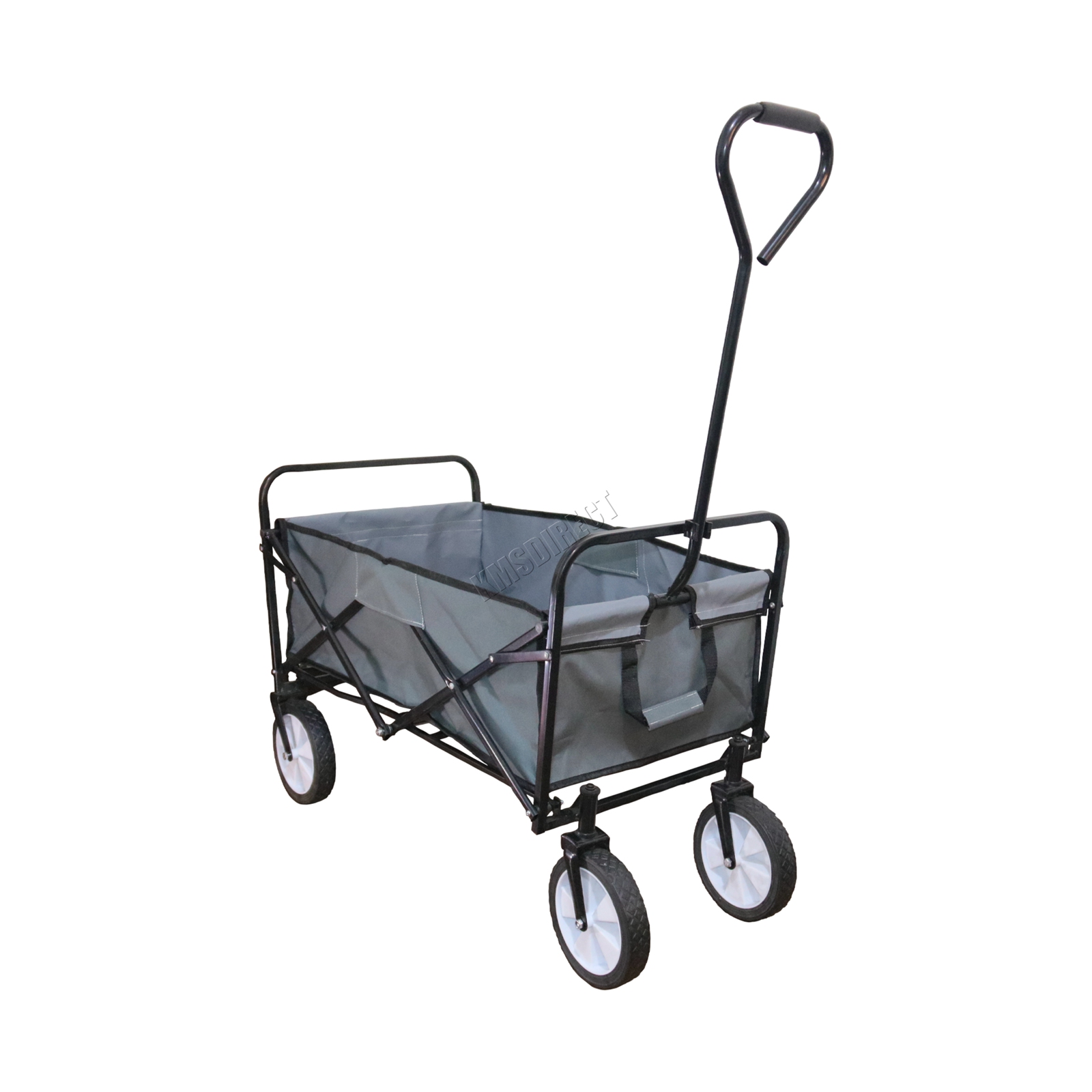 BIRCHTREE Foldable Garden Trolley Wheelbarrow Trailer Hand Cart Wagon
