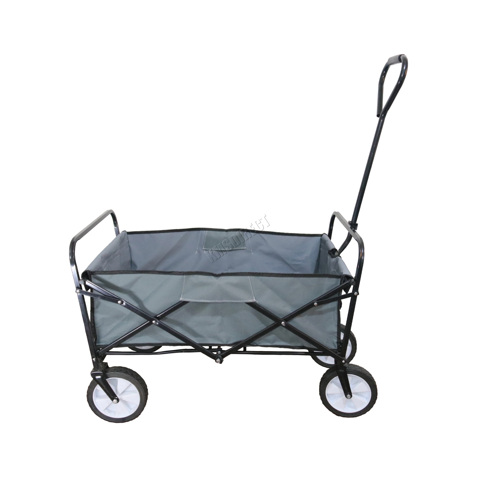 BIRCHTREE Foldable Garden Trolley Wheelbarrow Trailer Hand Cart Wagon