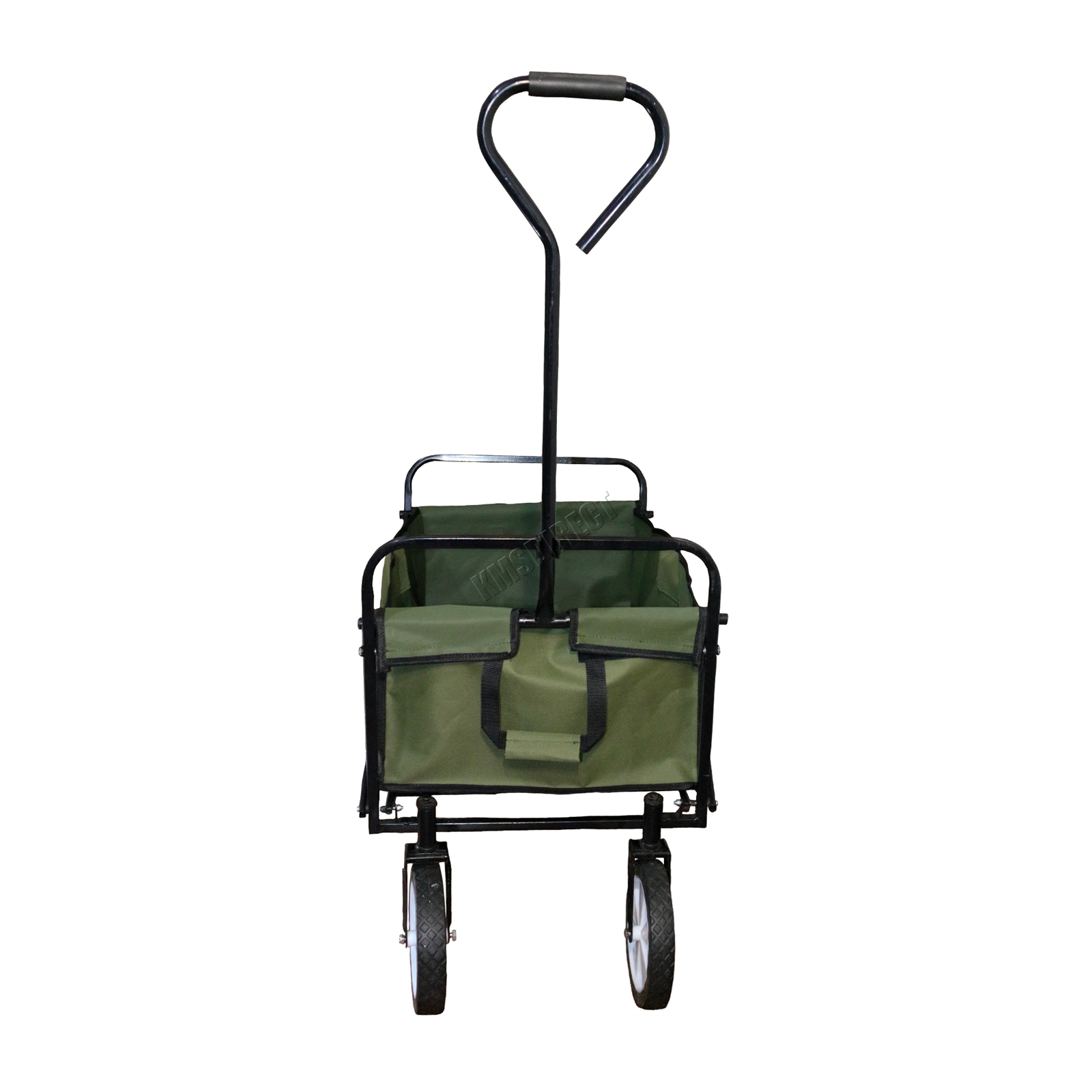 BIRCHTREE Foldable Garden Trolley Wheelbarrow Trailer Hand Cart Wagon