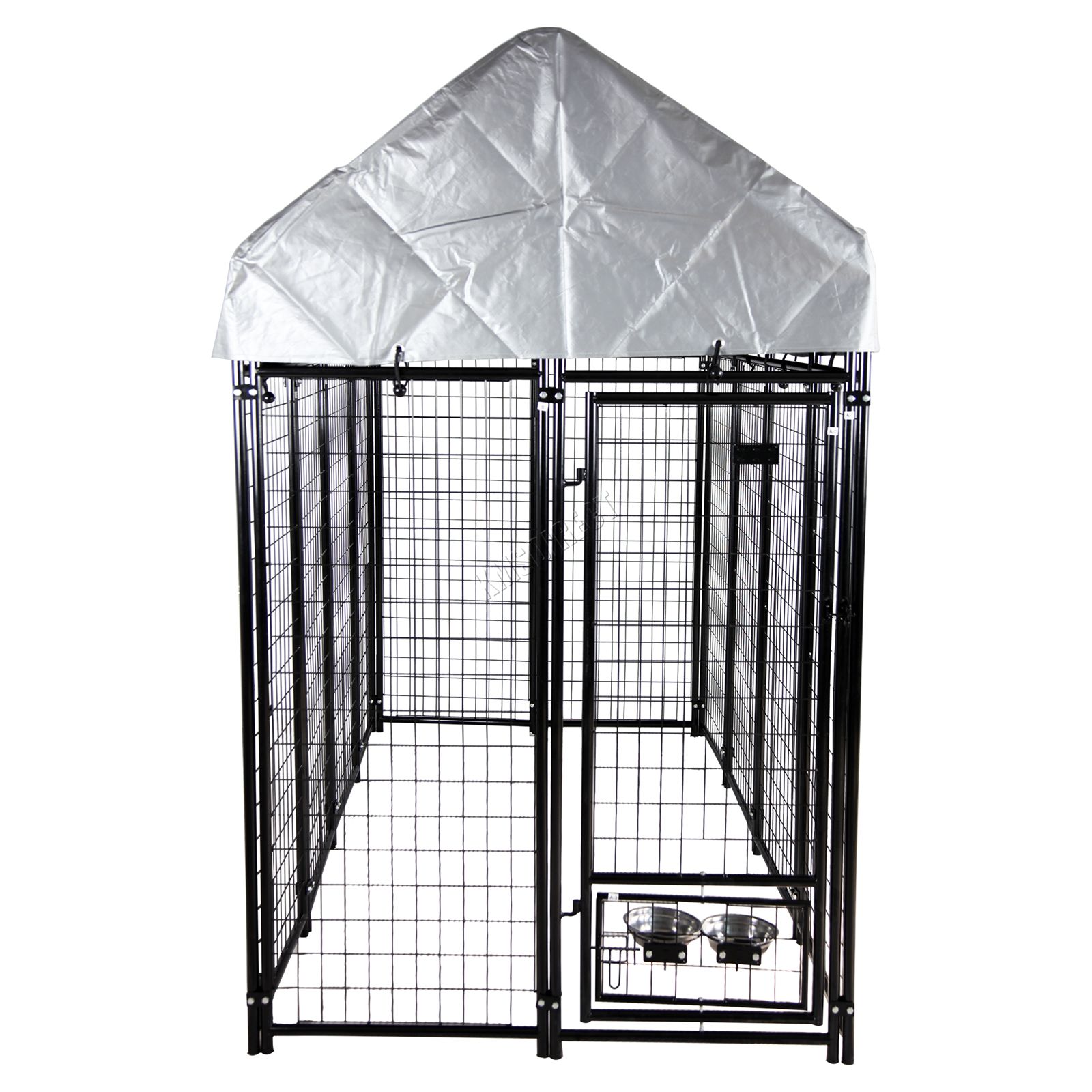 Dog Kennel Canopy LYUMO Outdoor Dog Kennel with Canopy Top 150.4"x75