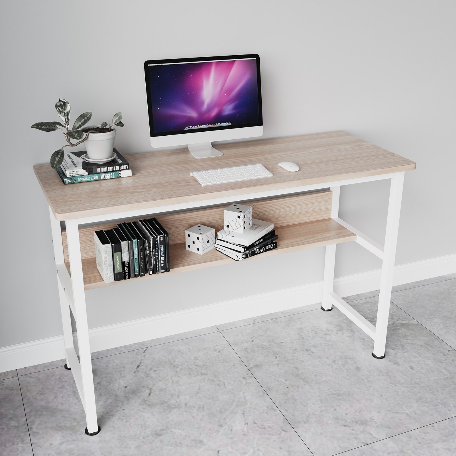WestWood Compact Computer Desk With Shelf PC Laptop Table Workstation