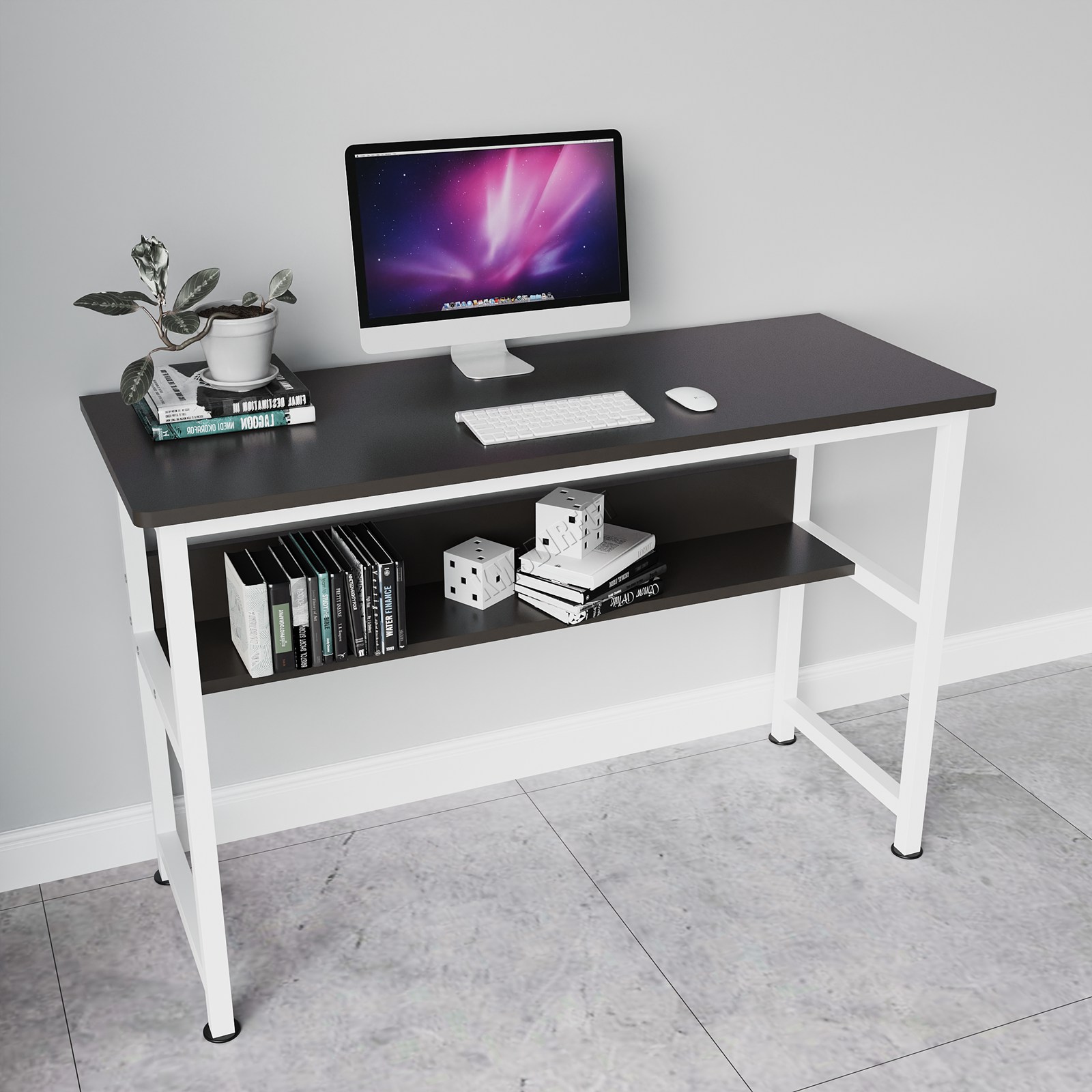 WestWood Compact Computer Desk With Shelf PC Laptop Table Workstation