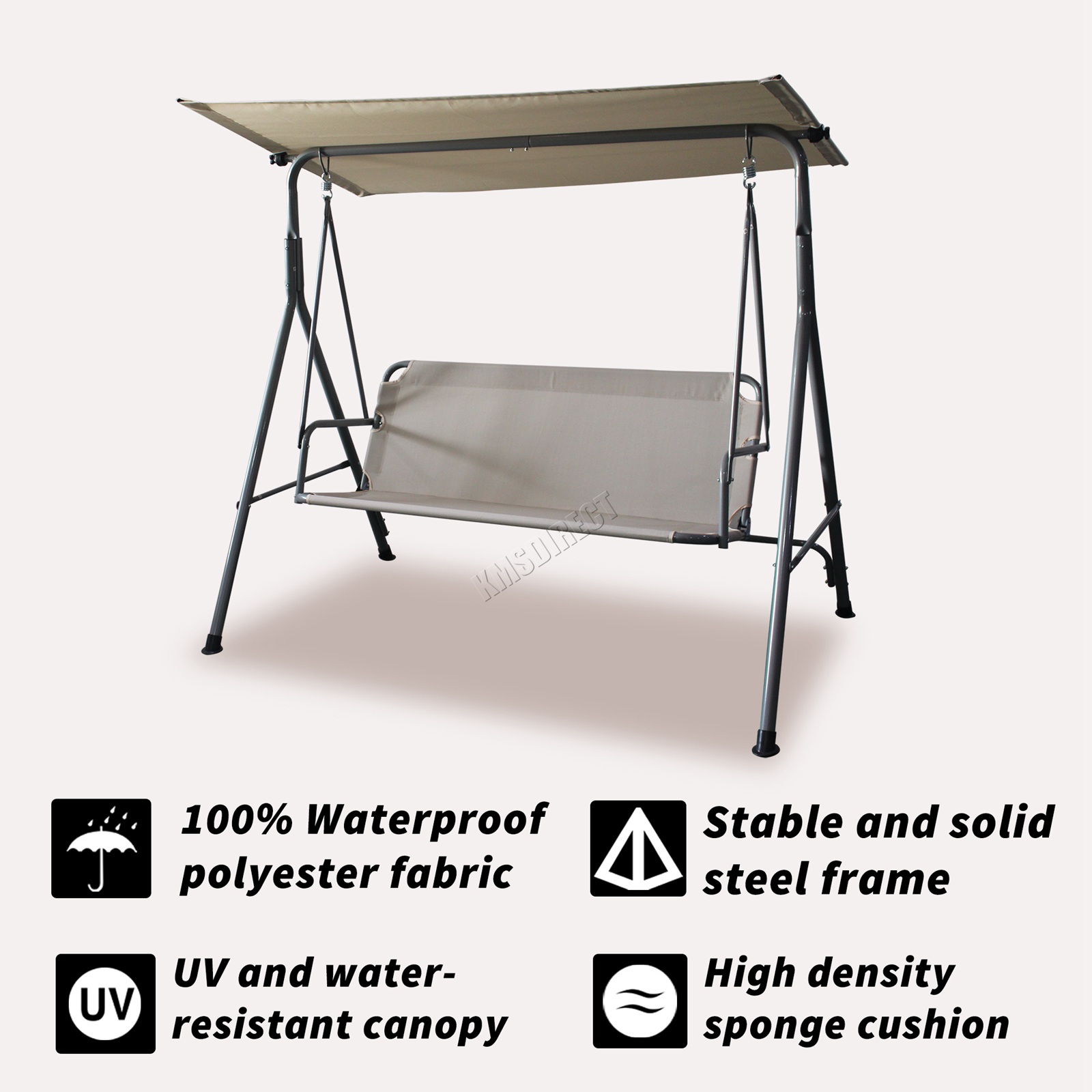 BIRCHTREE Garden Metal Swing Hammock 3 Seater Chair Bench Shelter Canopy BTSC09 eBay