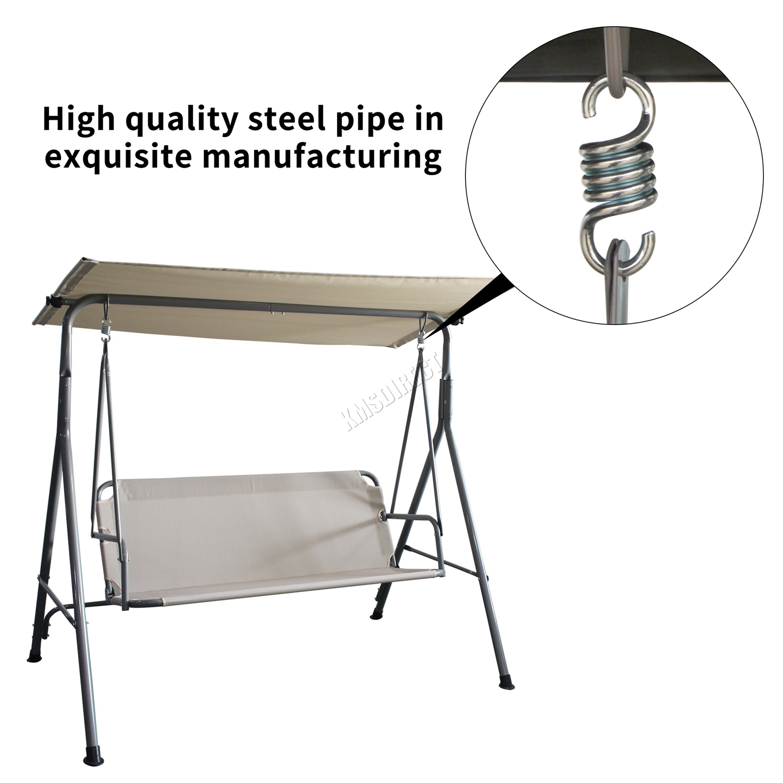 BIRCHTREE Garden Metal Swing Hammock 3 Seater Chair Bench Shelter Canopy BTSC09 eBay