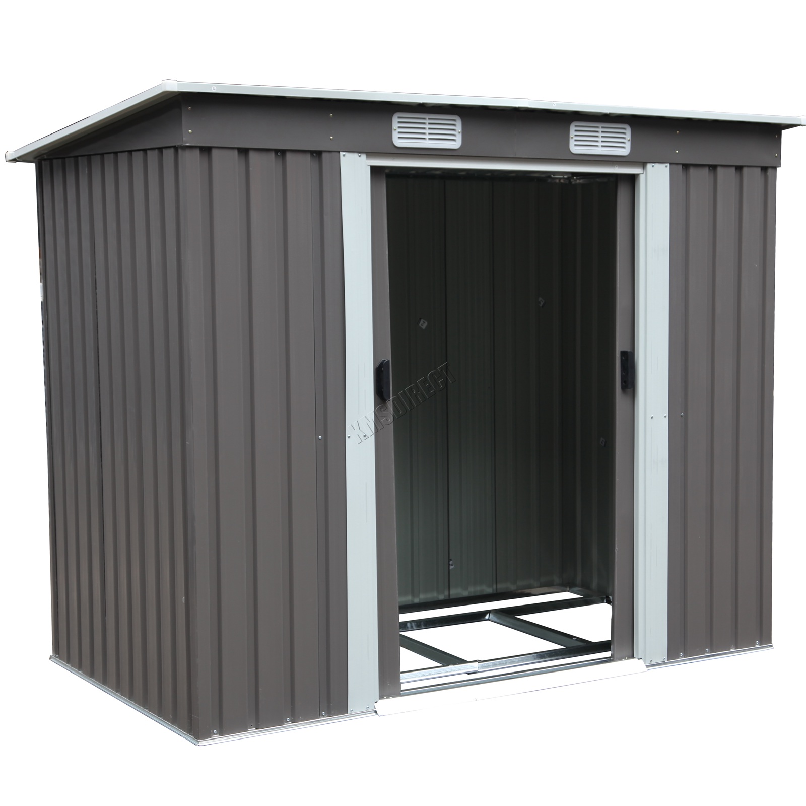 BIRCHTREE New Garden Shed Metal Pent Roof Outdoor Storage With Free ...