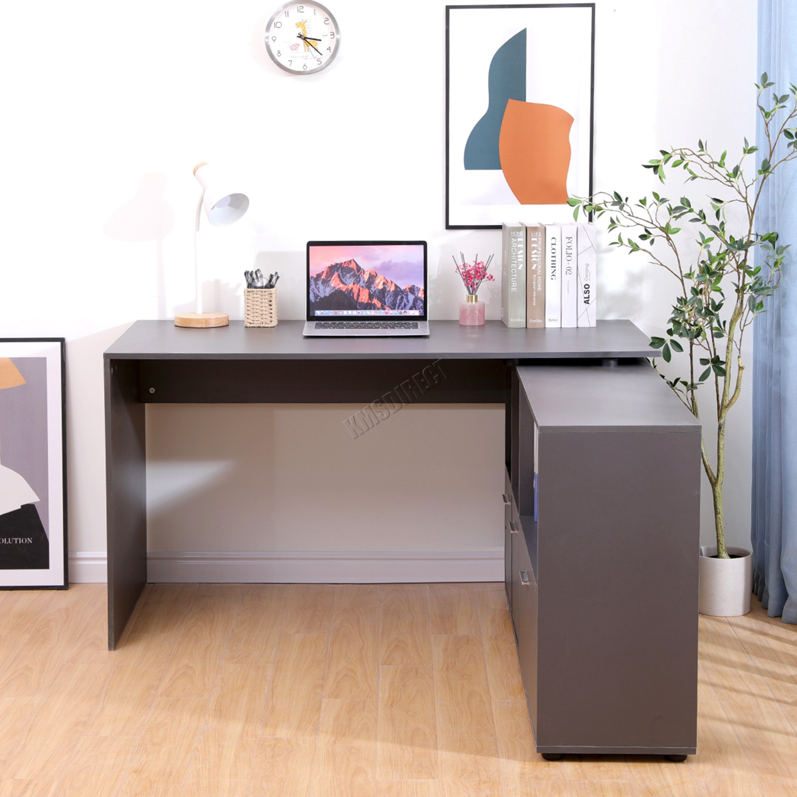 WestWood PC Computer Desk Corner Wooden Desktop Table Home