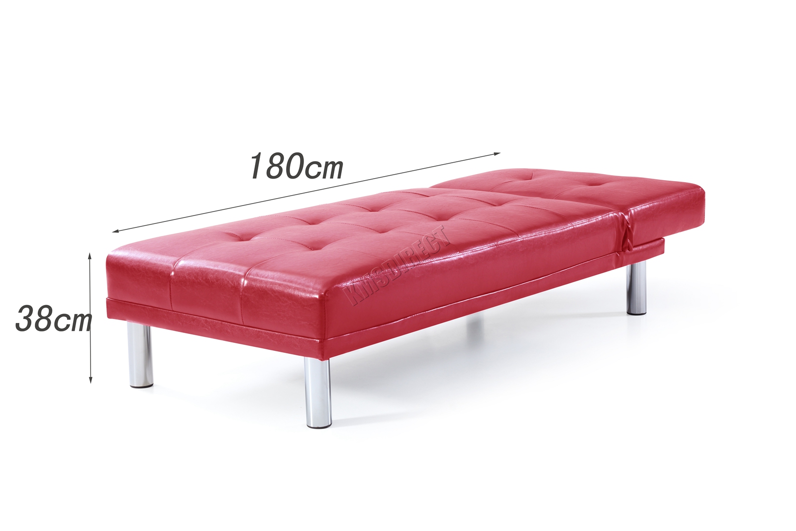 WestWood Chaise Longue Single Sofa Bed 1 Seater Couch Faux Leather