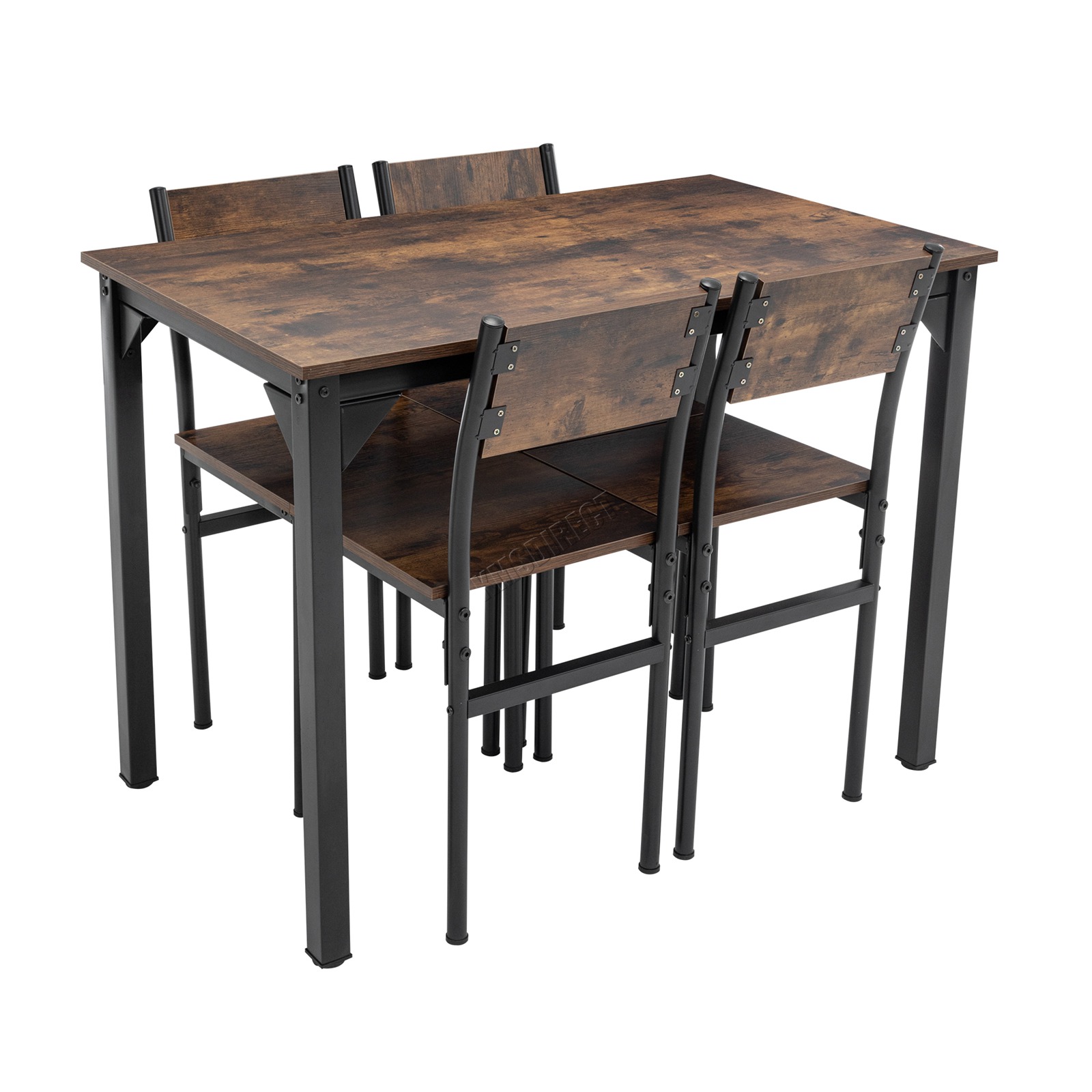WestWood Compact Dining Table and 4 Chairs Set 5PCS Wooden Space Saving Kitchen - Picture 18 of 33