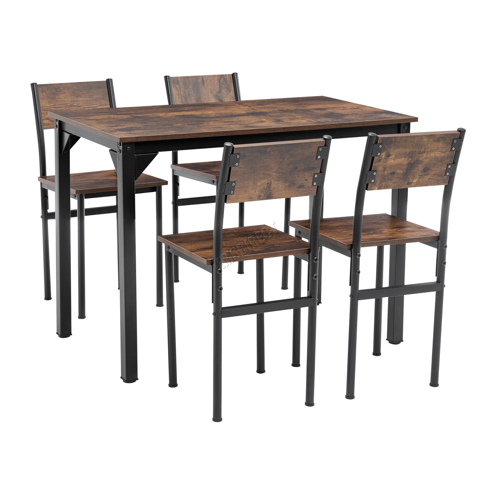 WestWood Compact Dining Table and 4 Chairs Set 5PCS Wooden Space Saving Kitchen - Picture 19 of 33