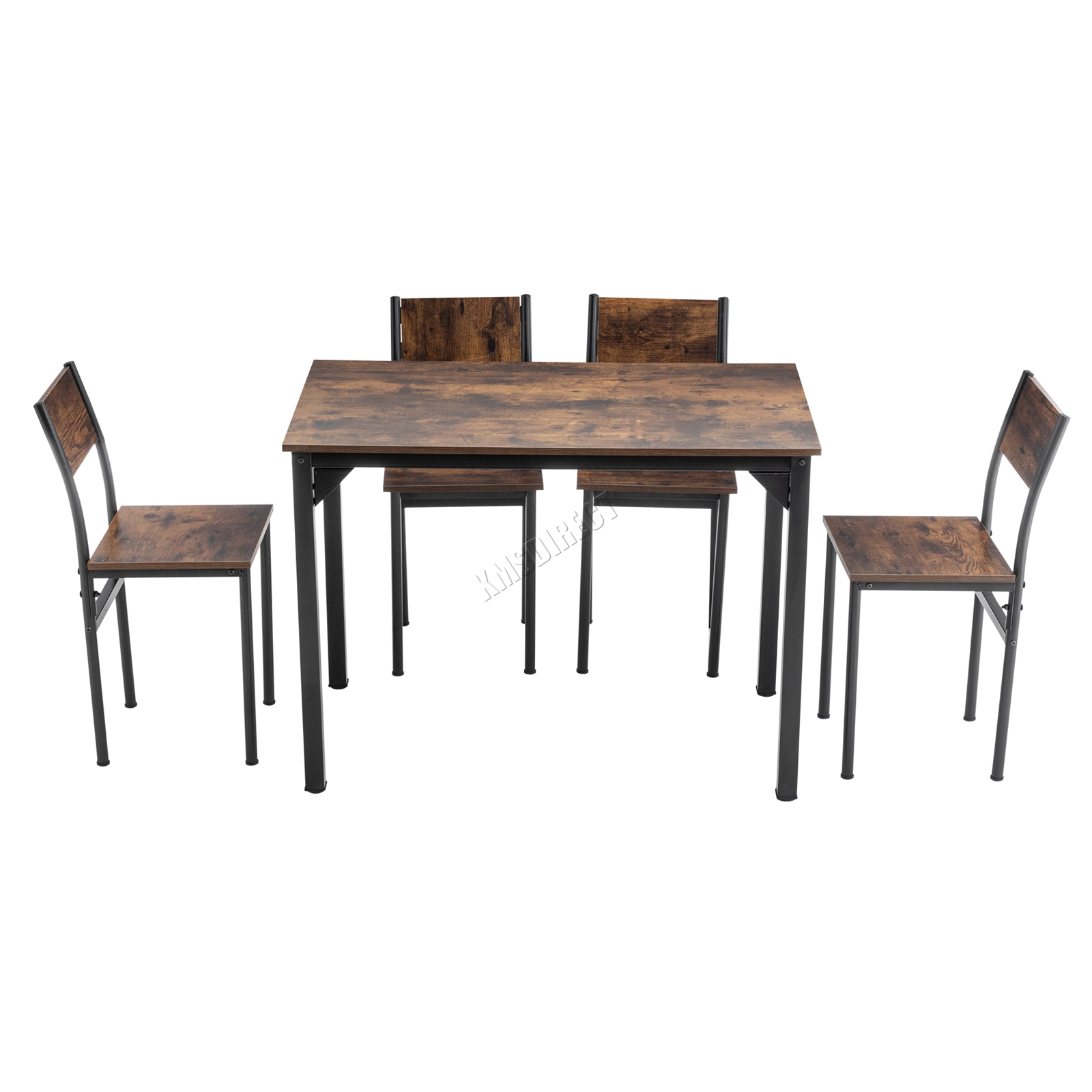 WestWood Compact Dining Table and 4 Chairs Set 5PCS Wooden Space Saving Kitchen - Picture 21 of 33