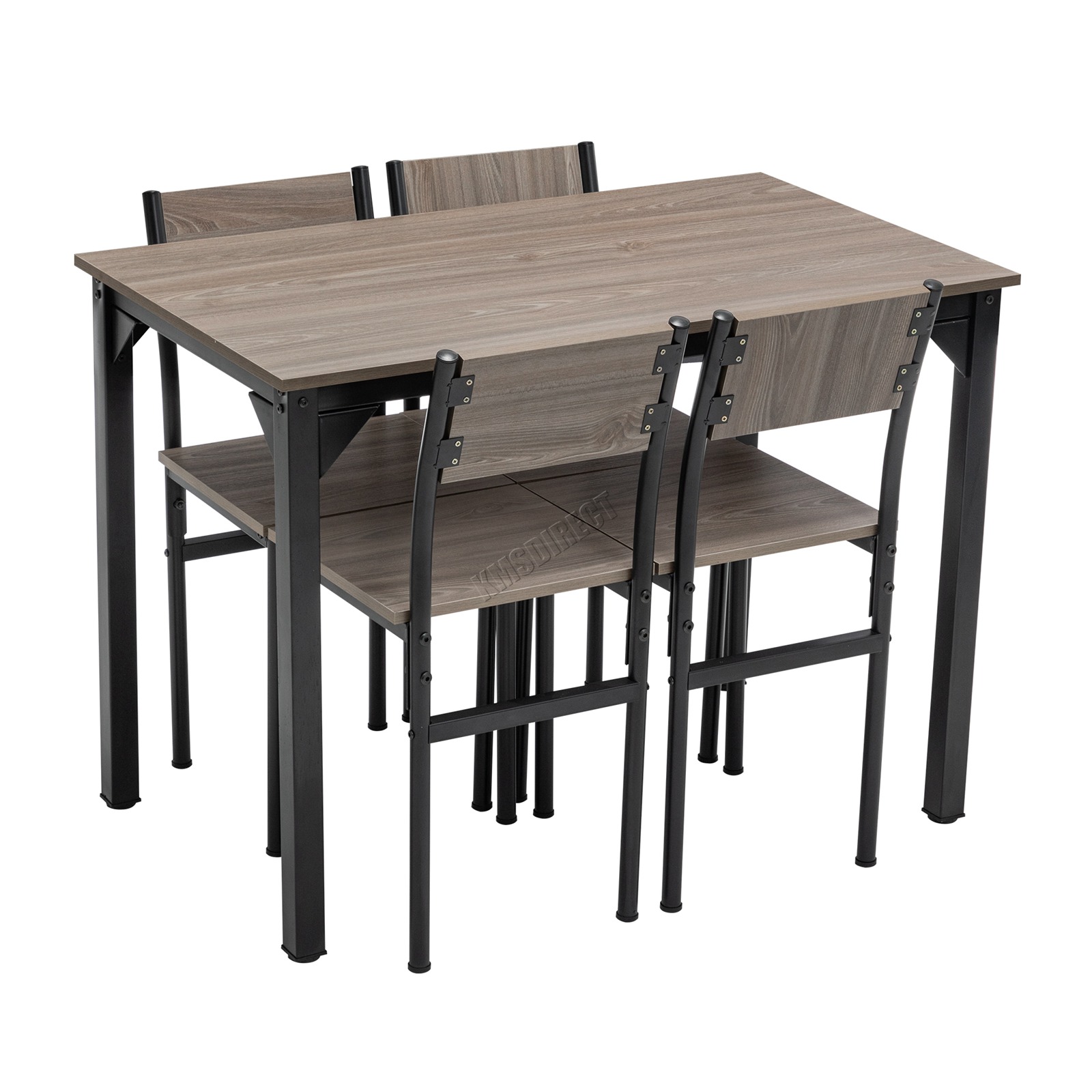 WestWood Compact Dining Table and 4 Chairs Set 5PCS Wooden Space Saving Kitchen - Picture 28 of 33